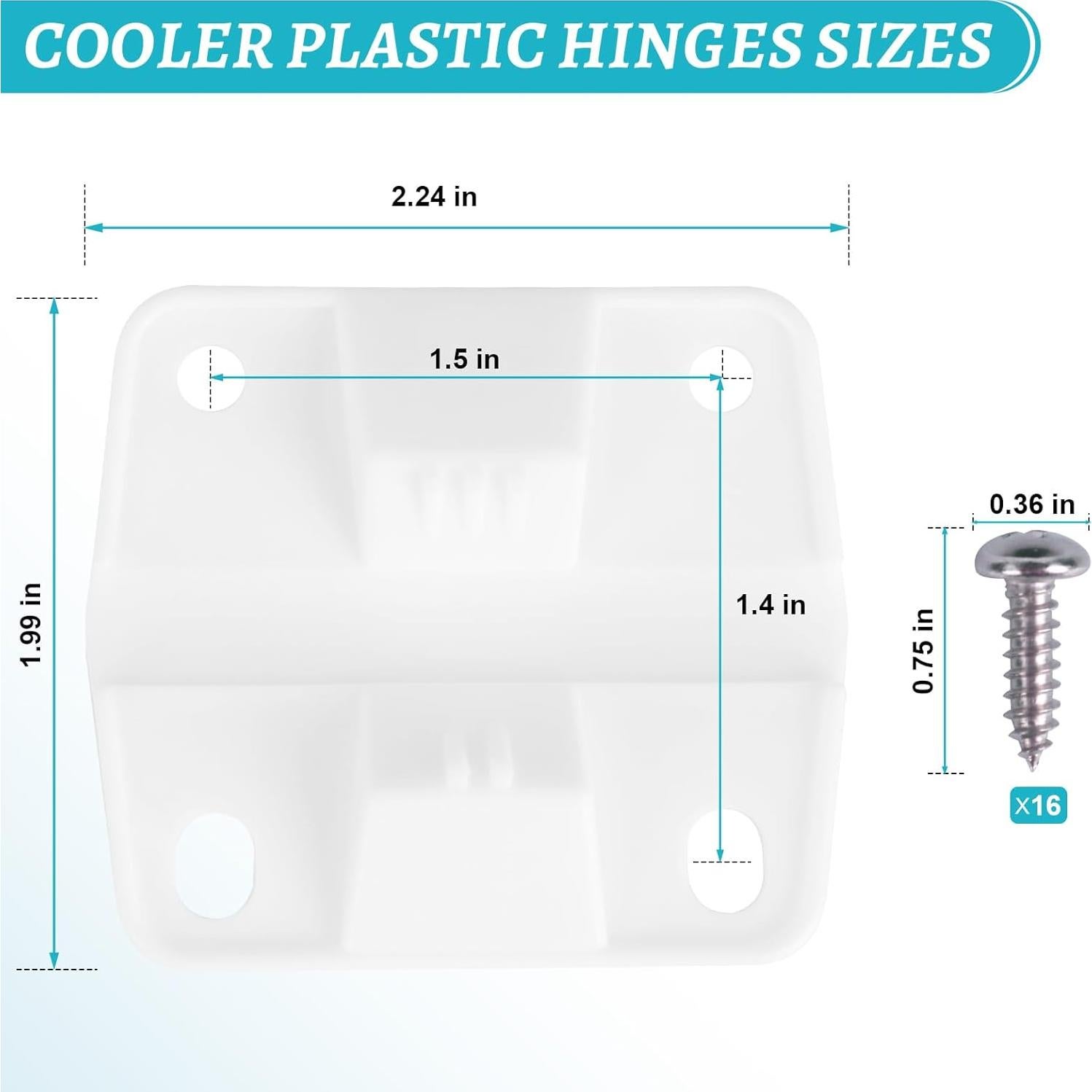 Bisagras de Plástico AFZZ para Enfriadores - Paquete de 4