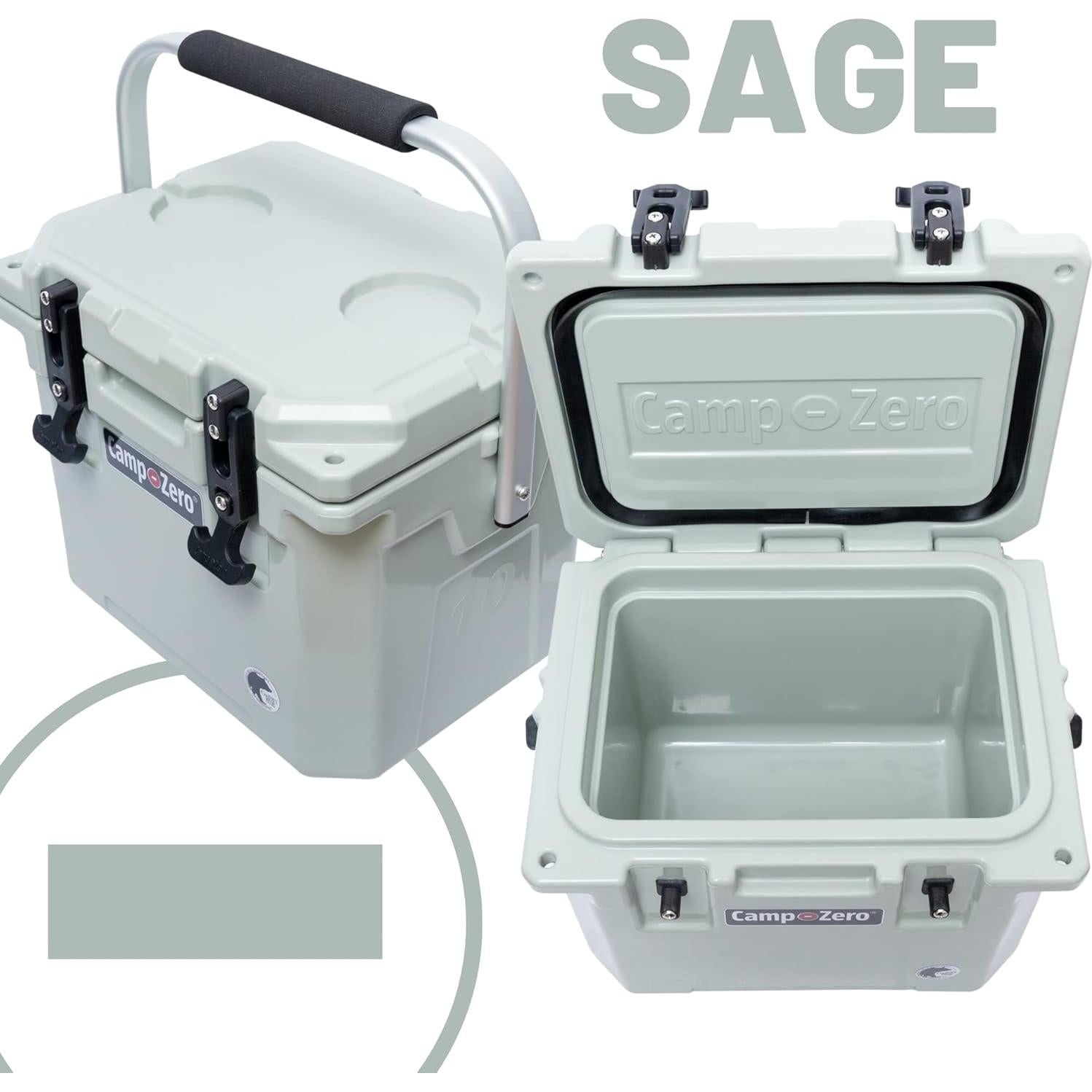 Enfriador Portátil CAMP-ZERO 10L Sage con Sujetadores de Taza