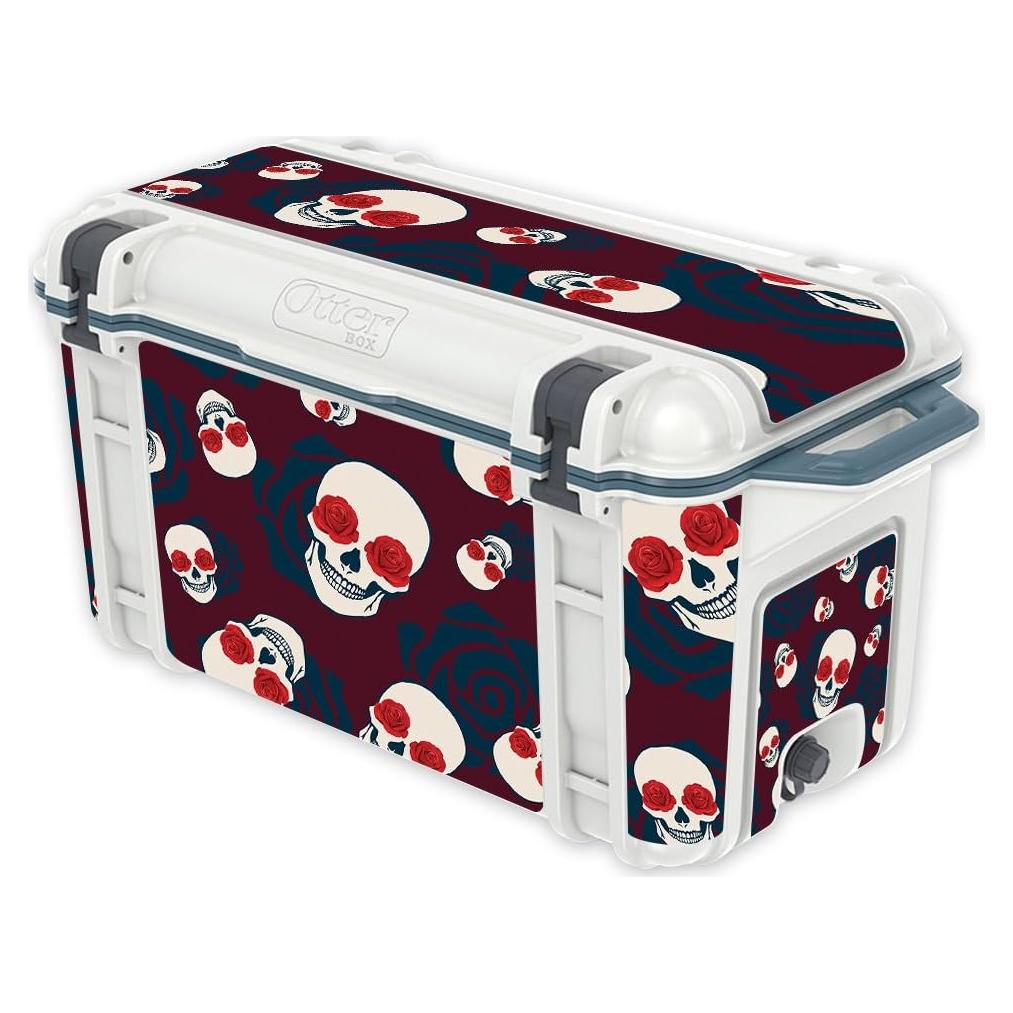Piel de Vinilo MightySkins para Enfriador OtterBox 65 qt - Calaveras y Rosas