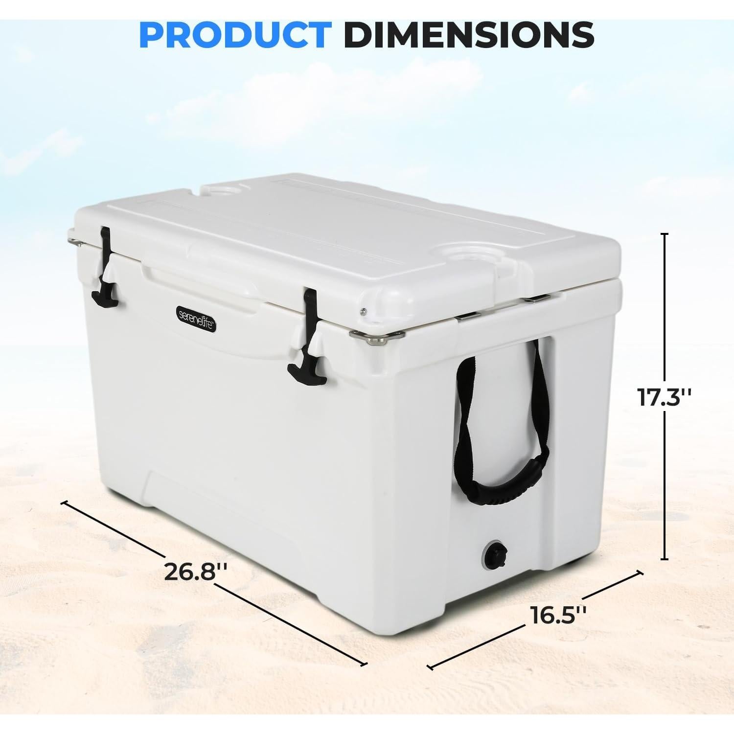 Caja de Hielo Portátil SereneLife 50QT Aislada para Camping