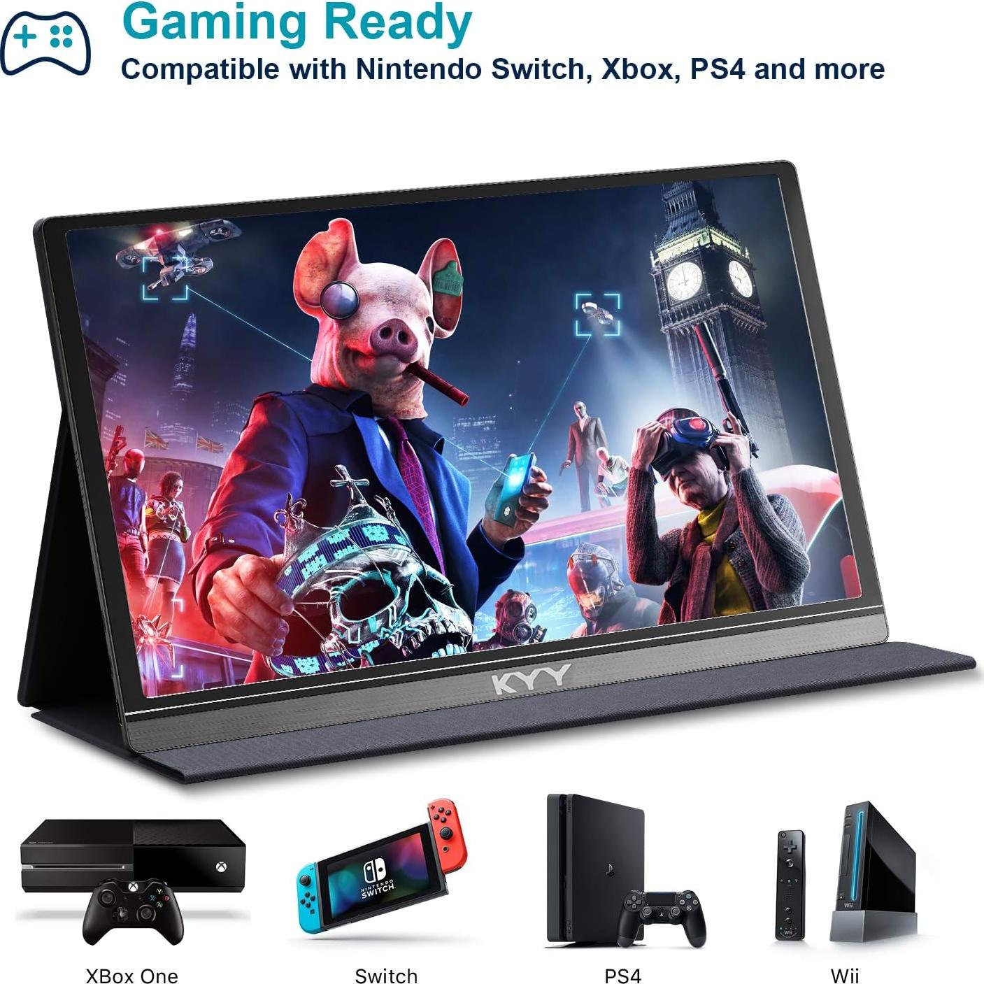 Monitor Portátil KYY K3 15.6" FHD 1080P USB-C HDMI