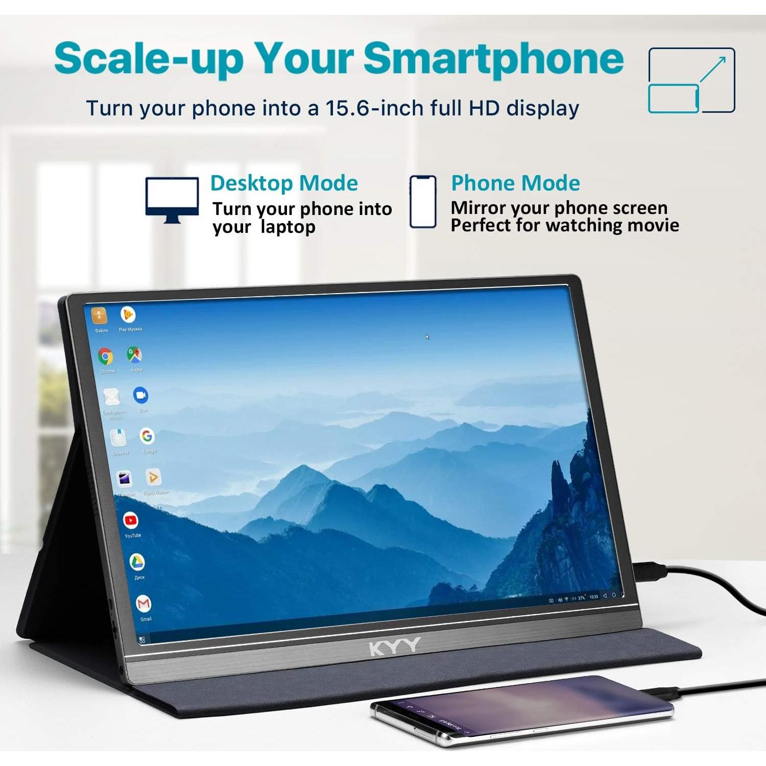 Monitor Portátil KYY K3 15.6" FHD 1080P USB-C HDMI