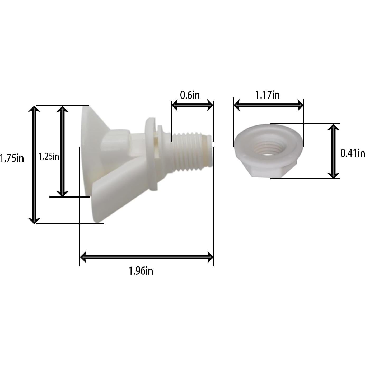 Grifo de Agua Fría Maxmoral 4 Piezas 22mm Blanco