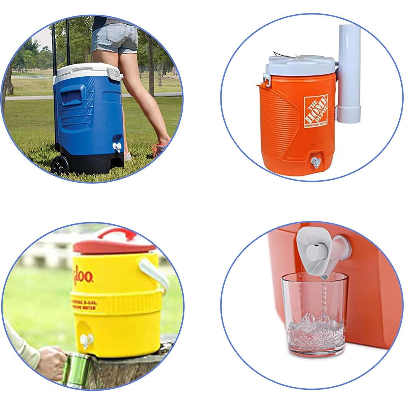 Grifo de Agua Fría Maxmoral 4 Piezas 22mm Blanco