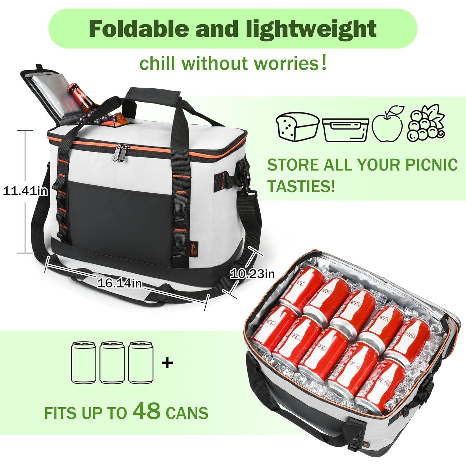 Bolsa Térmica Grande Tirrinia 48 Latas Aislada Impermeable