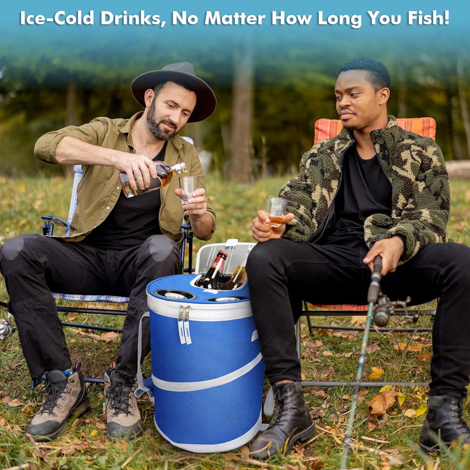 Bolsa de Enfriamiento Plegable Tirrinia 38L Azul para Camping