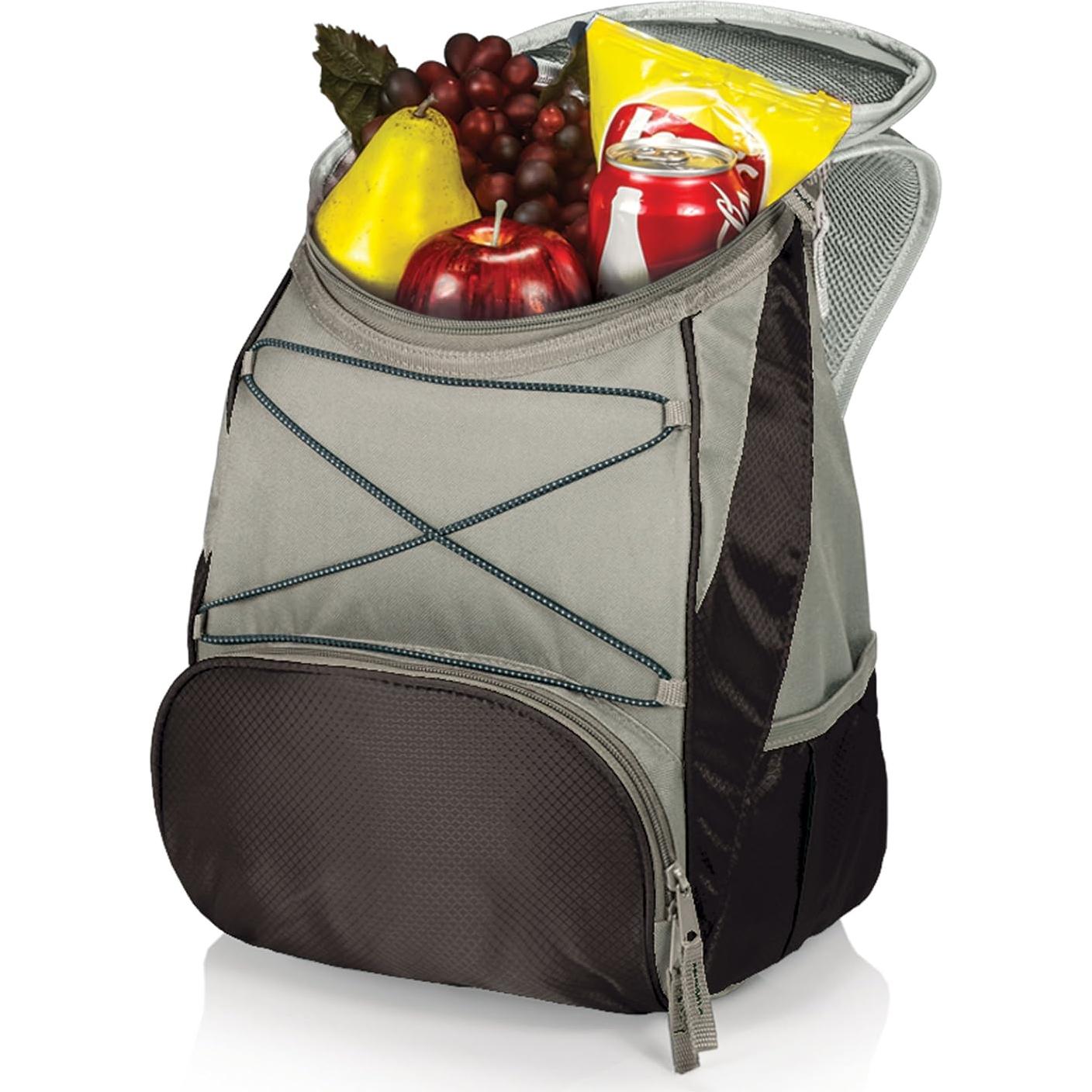 Mochila Enfriadora PTX Picnic Time - Aislada, 20 Latas, Negra