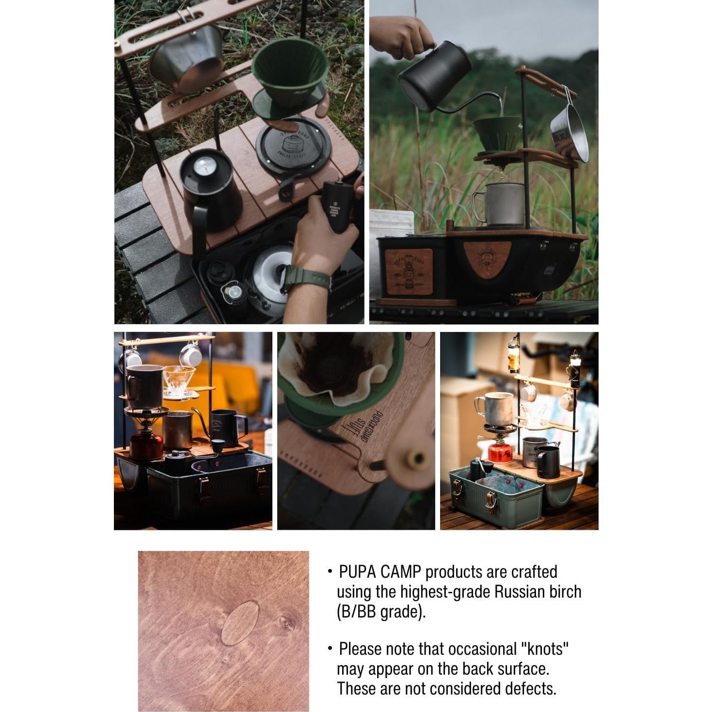 Mesa de Madera PUPA CAMP para Caja de Almuerzo Stanley 10qt