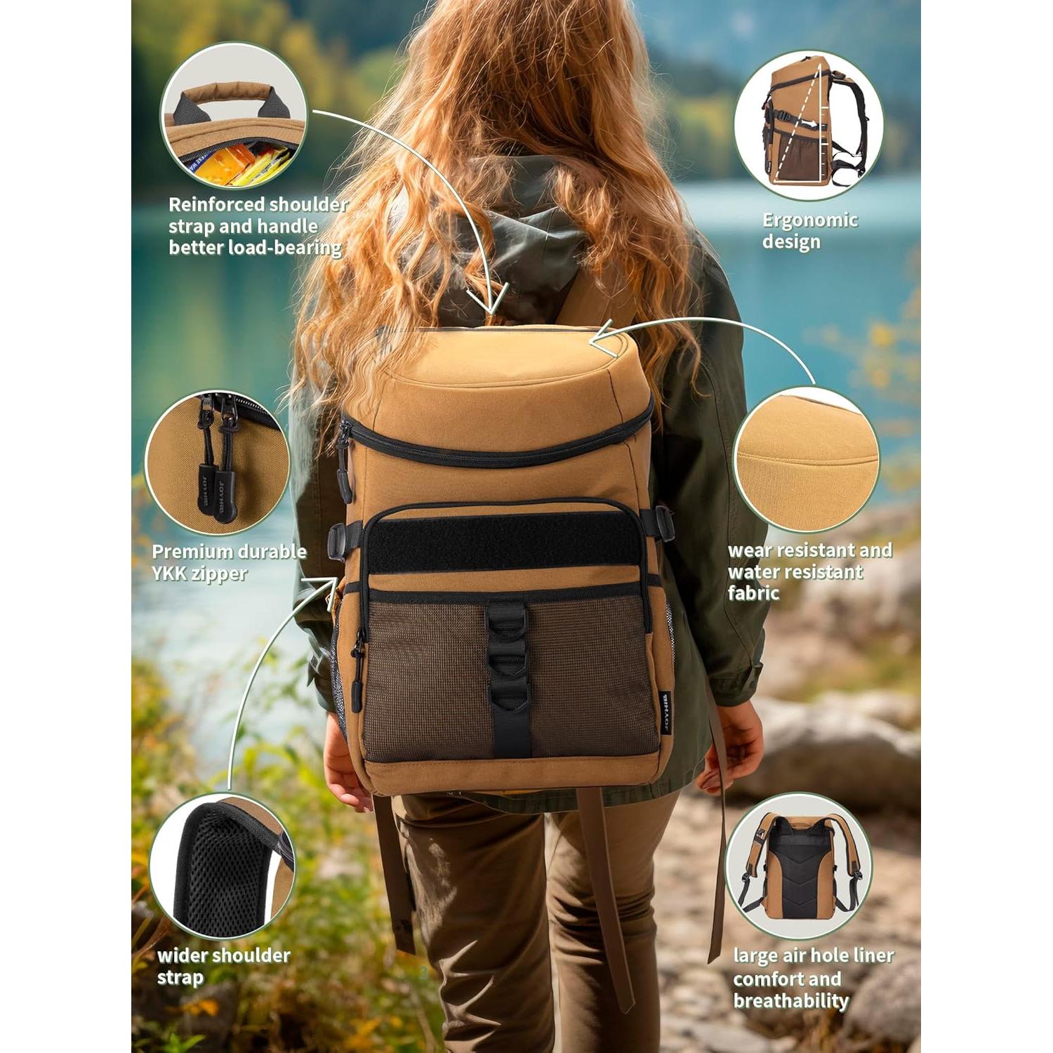 Mochila Enfriadora JOYHILL 25L Aislada para Camping y Playa