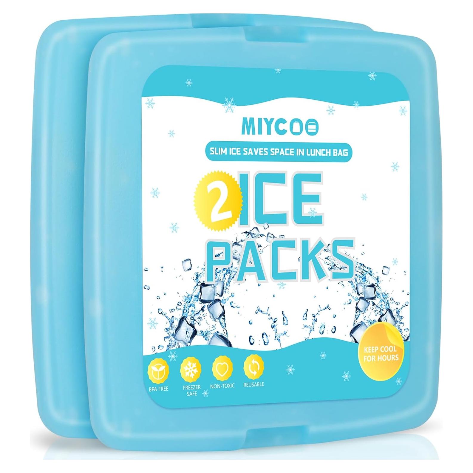 Paquete de Hielo Reutilizable MIYCOO 2 Unidades Azul 28.2x13.2cm