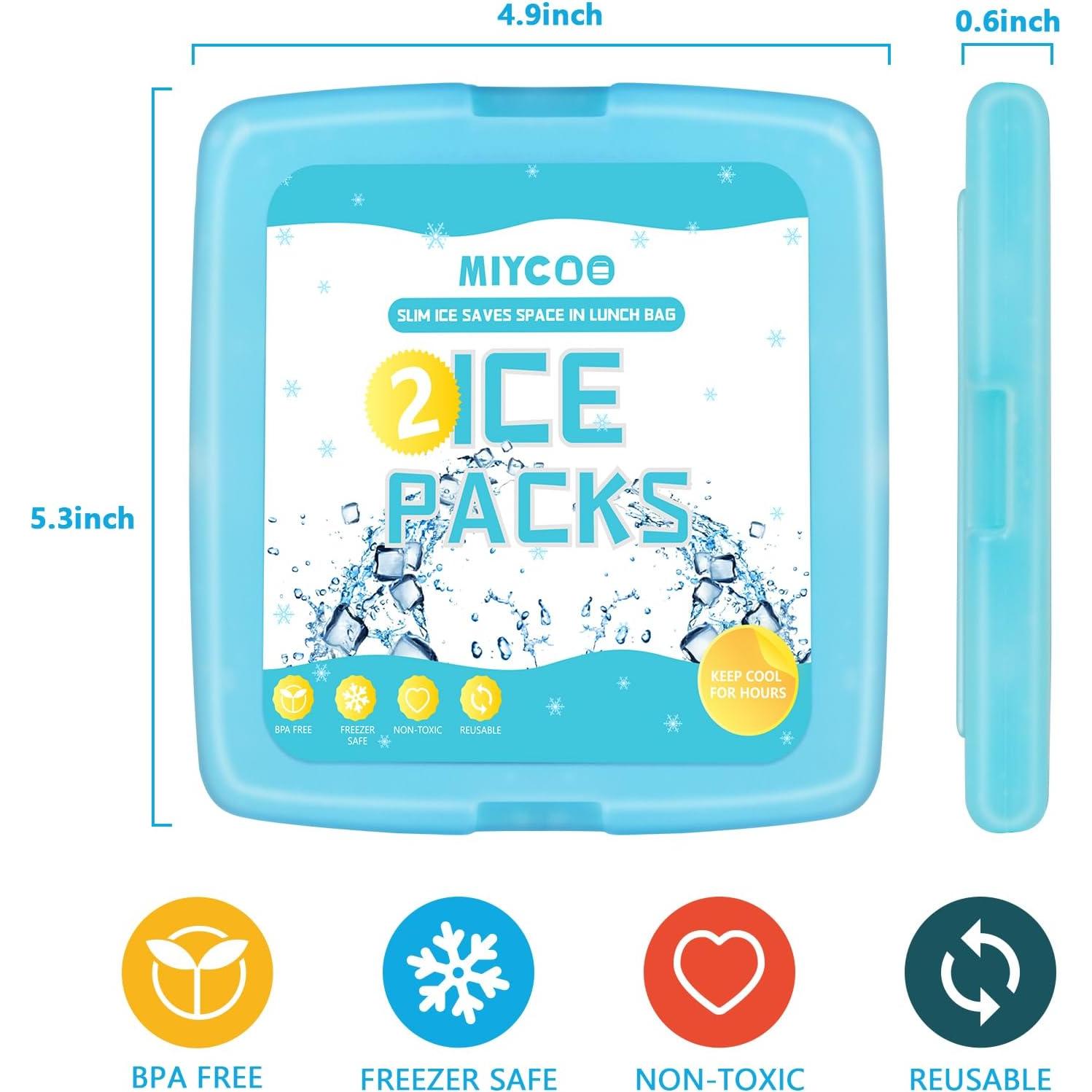Paquete de Hielo Reutilizable MIYCOO 2 Unidades Azul 28.2x13.2cm