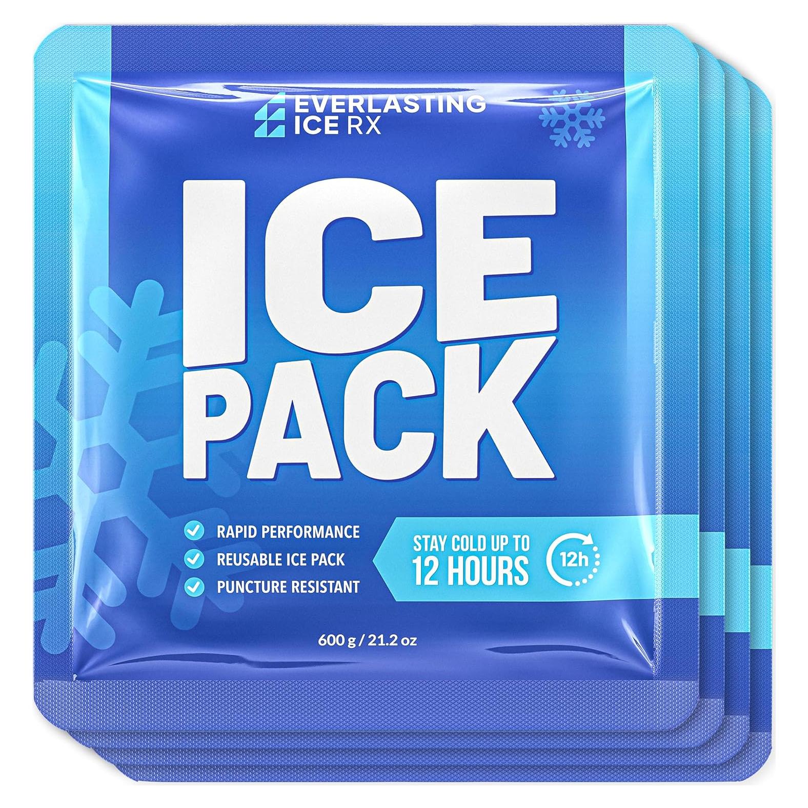 Paquete de Hielo Reutilizable Everlasting Ice RX 600g - 4 Unidades
