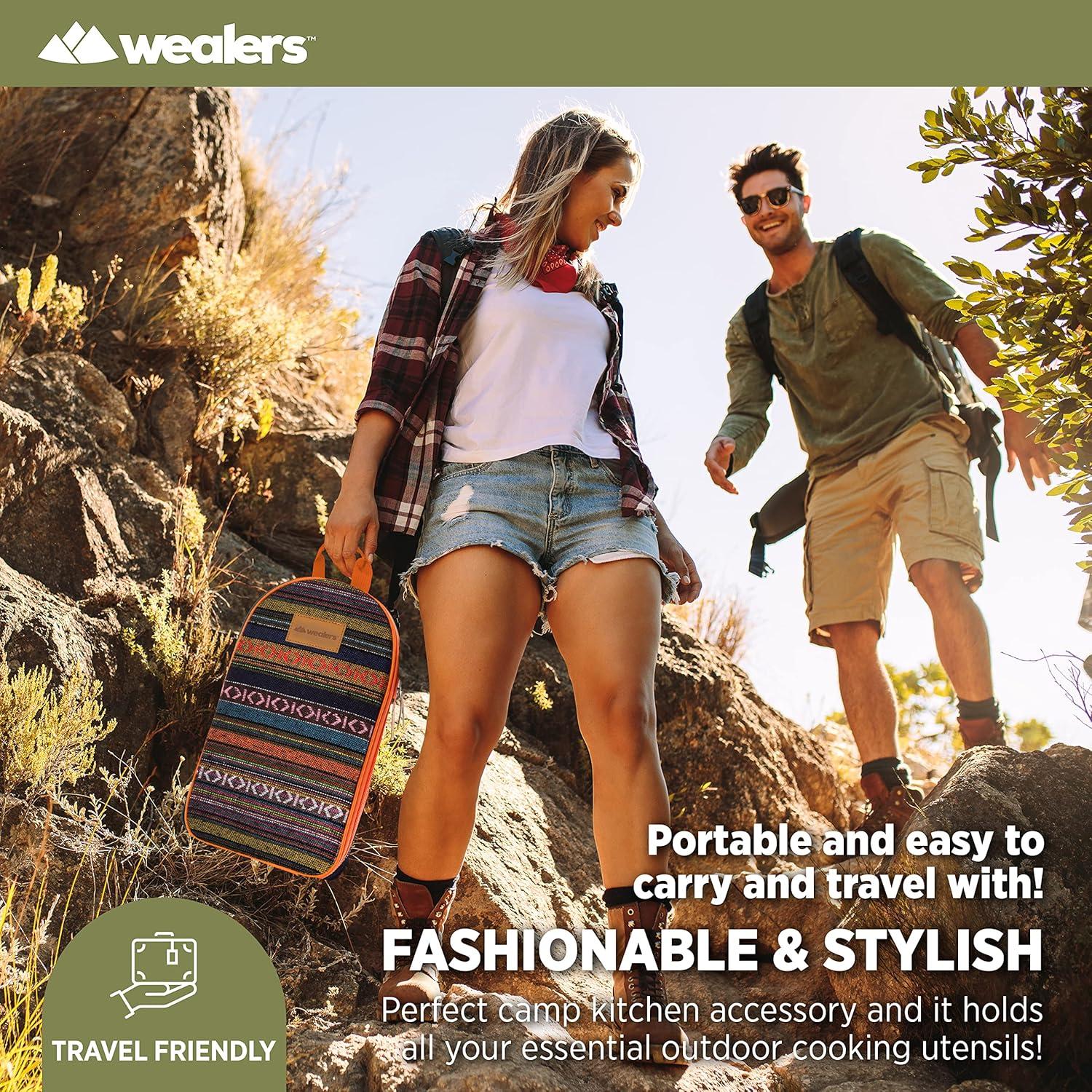 Juego de Utensilios de Cocina Wealers 12 Piezas Naranja Camping