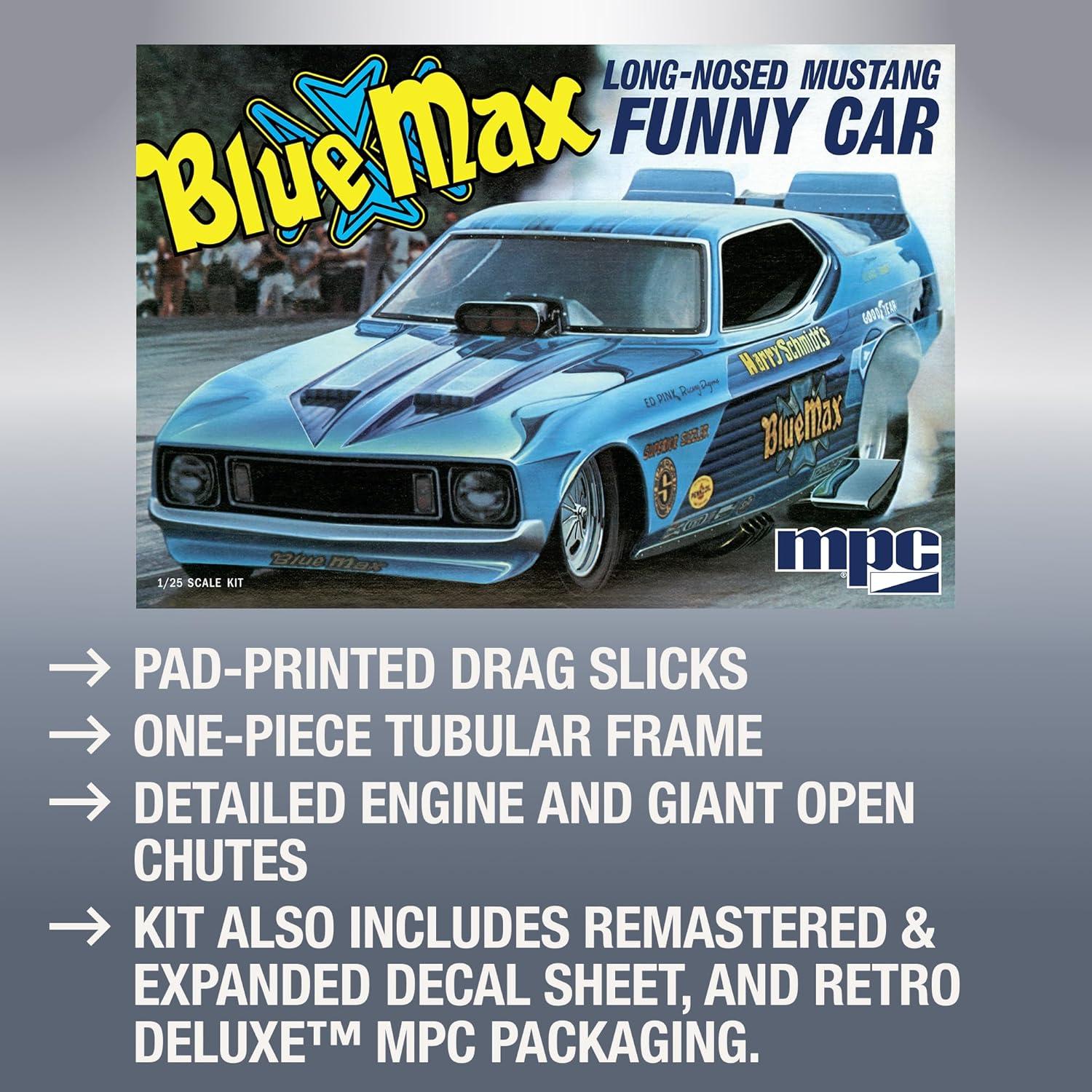 Kit de Modelo Funny Car Mustang Blue Max 1:25 Detallado