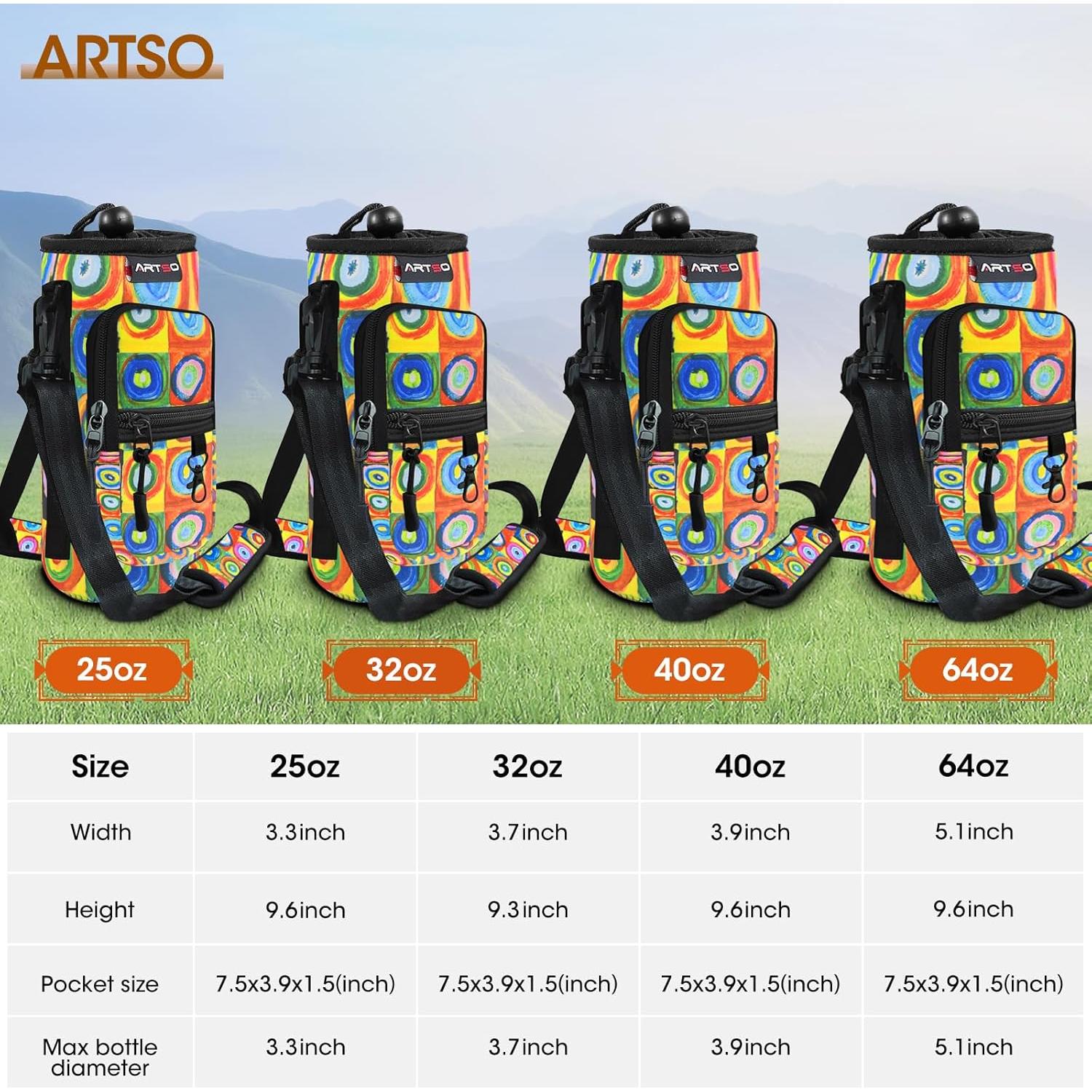 Bolsa Portabotellas ARTSO Neopreno 32oz con Bolsillo