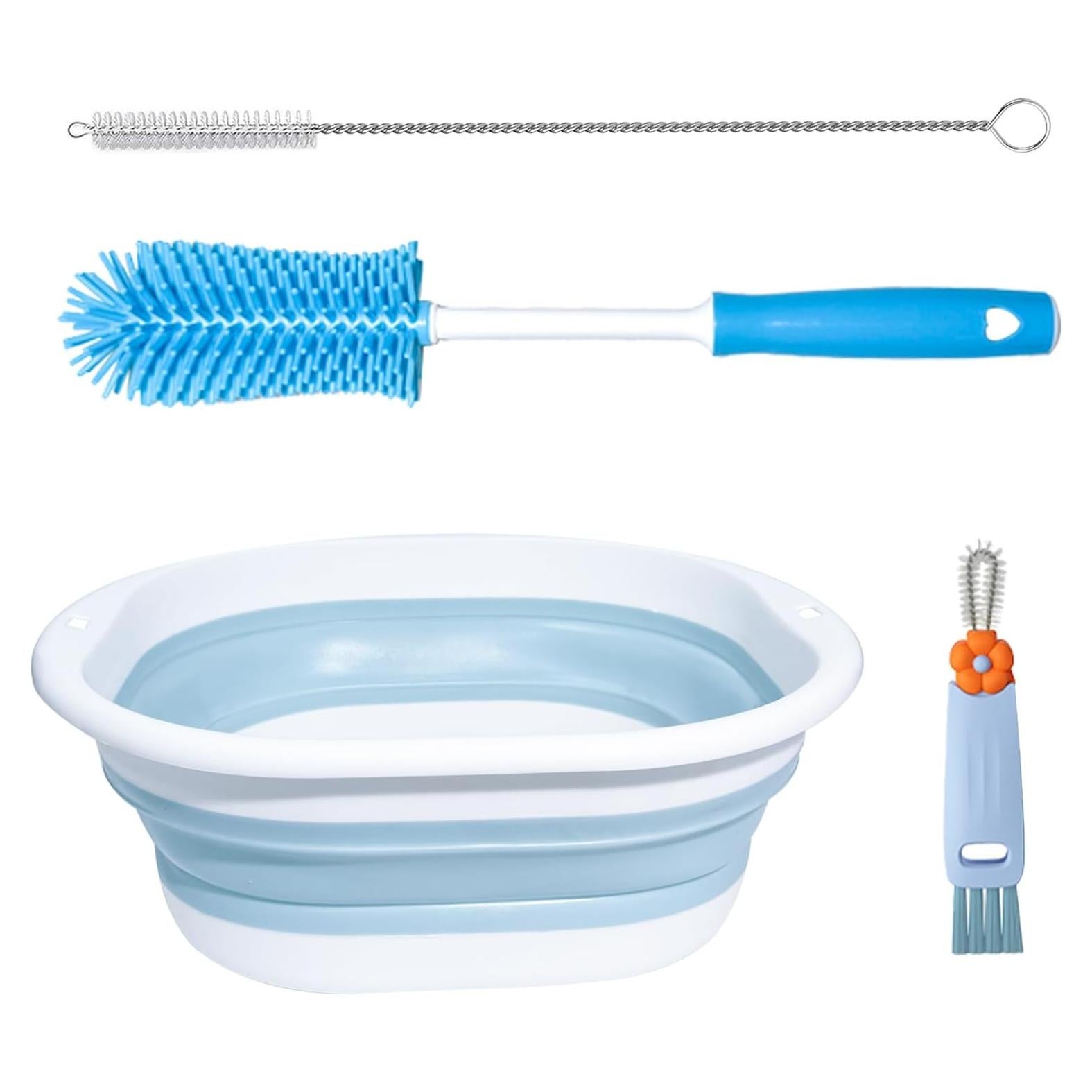 Kit de Limpieza de Botellas Engorgio - 4 Piezas, Azul