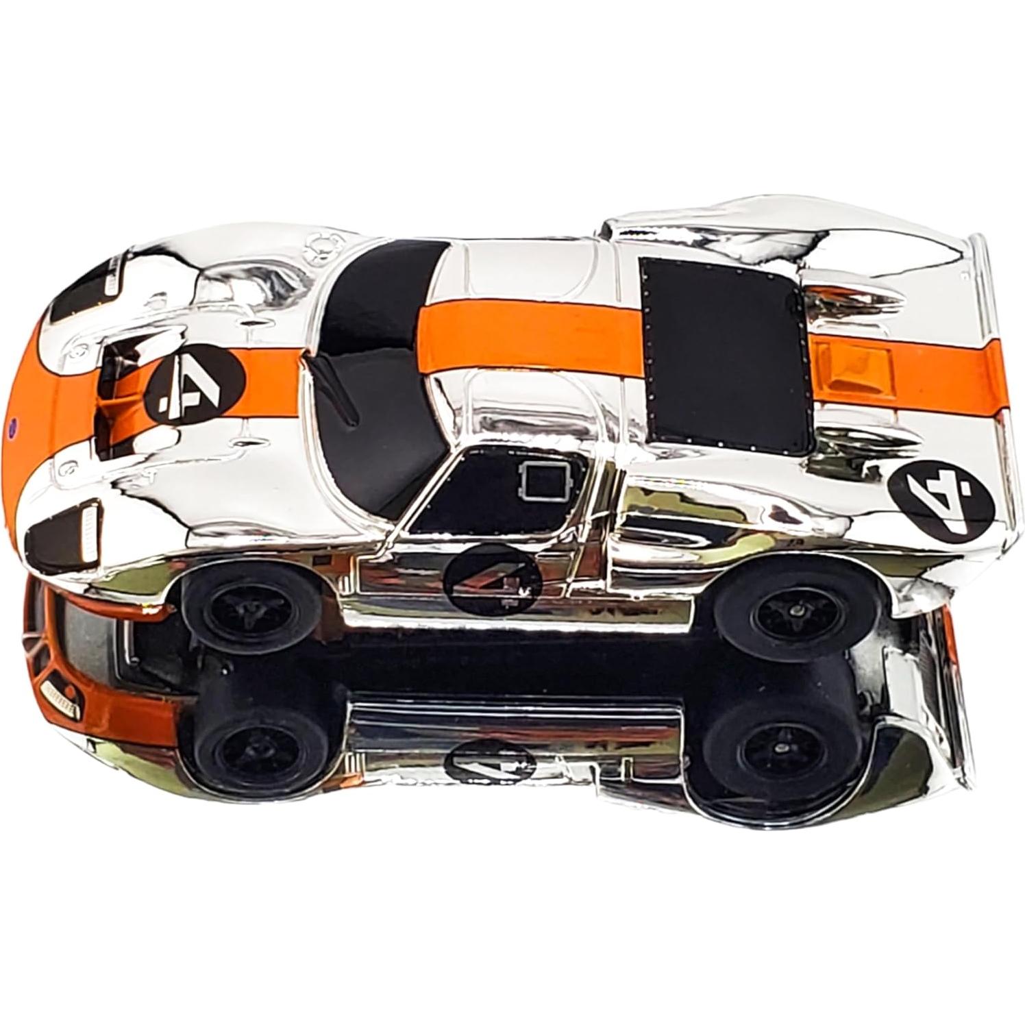 AFX GT40 MKII #4 Espejo Cromado Naranja Slot Car HO