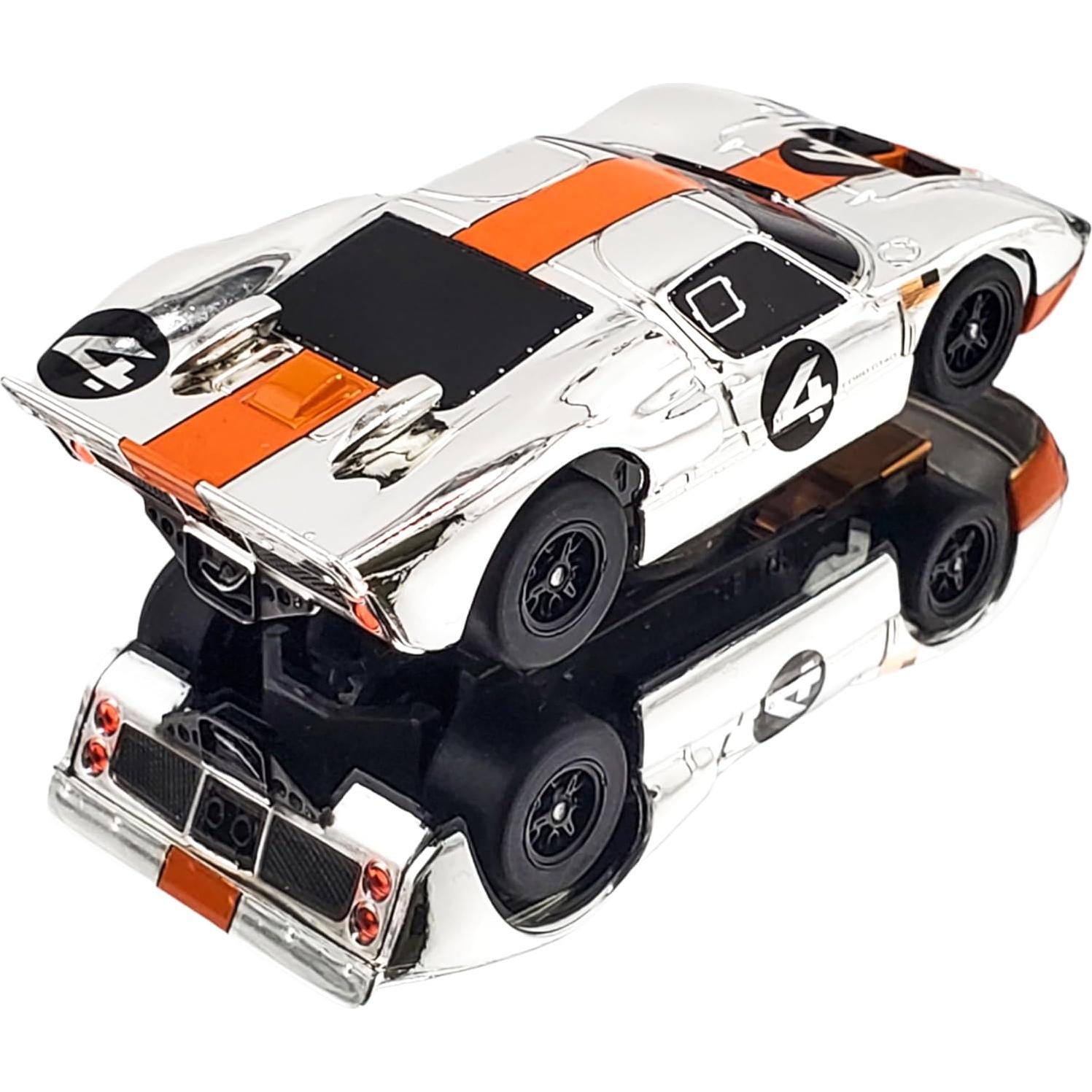 AFX GT40 MKII #4 Espejo Cromado Naranja Slot Car HO