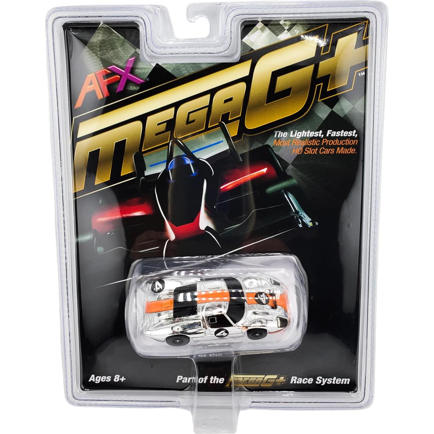 AFX GT40 MKII #4 Espejo Cromado Naranja Slot Car HO