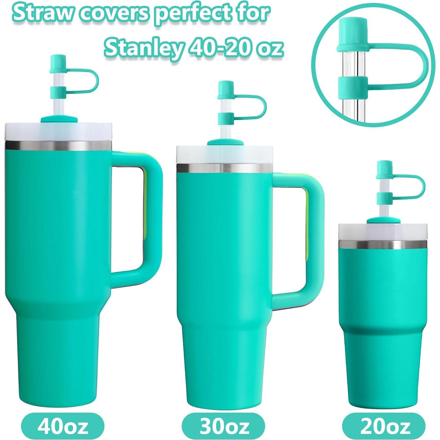 6 Tapas de Silicona para Pajitas CEDIDJAC 10mm Verde Reutilizables