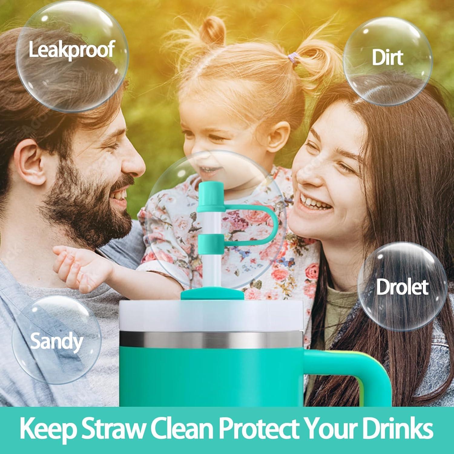 6 Tapas de Silicona para Pajitas CEDIDJAC 10mm Verde Reutilizables