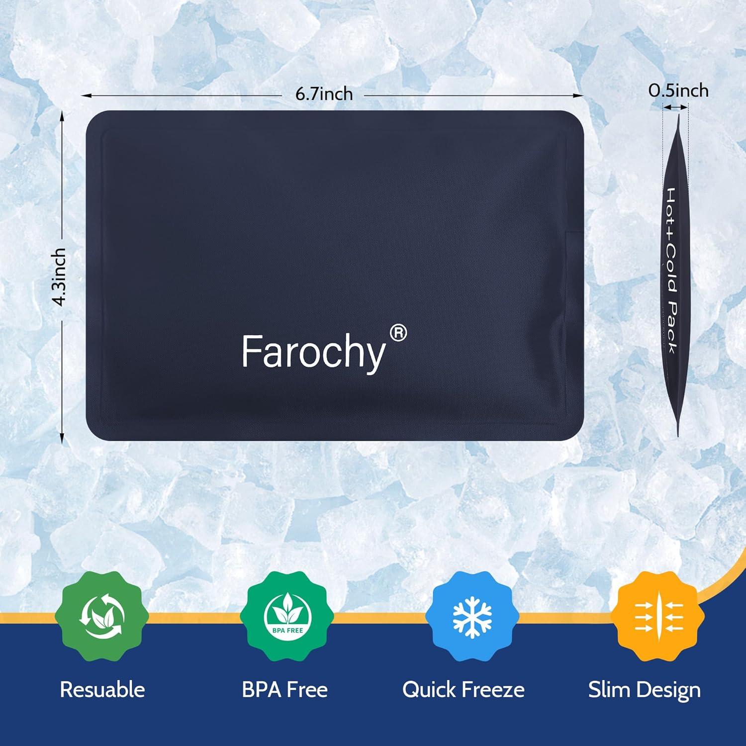 Paquetes de Hielo Reutilizables Farochy 2PCS 17x11cm Ecológicos