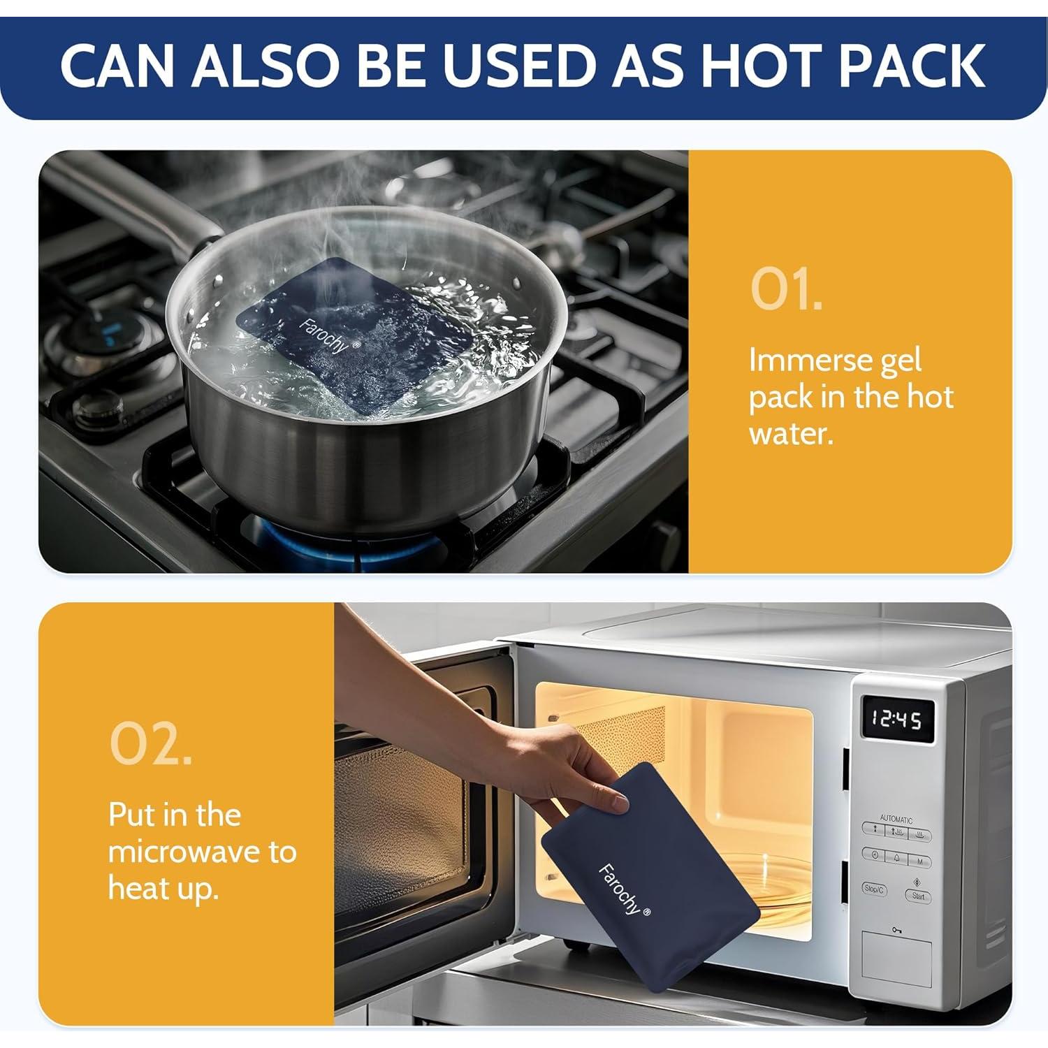 Paquetes de Hielo Reutilizables Farochy 2PCS 17x11cm Ecológicos