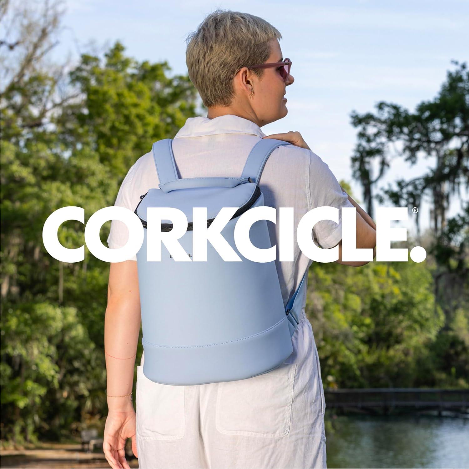 Mochila Cooler Corkcicle Eola Aislada 2 Botellas Neopreno Negro