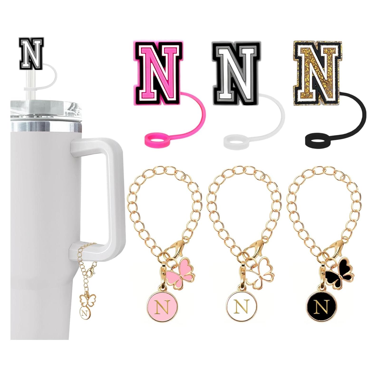 Cubierta de Pajita Nuozme 3PCS para Taza Stanley con Encantos