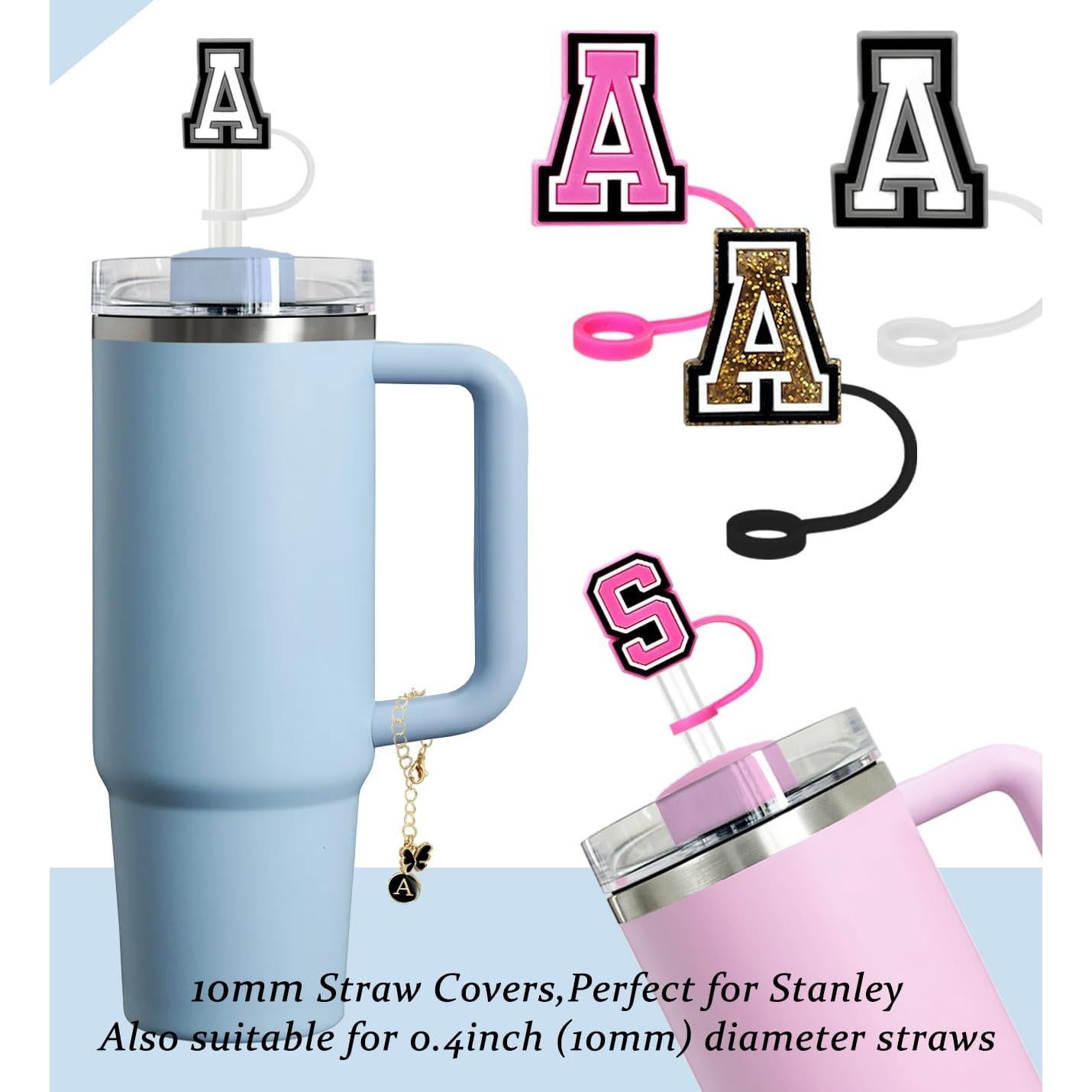 Cubierta de Pajita Nuozme 3PCS para Taza Stanley con Encantos