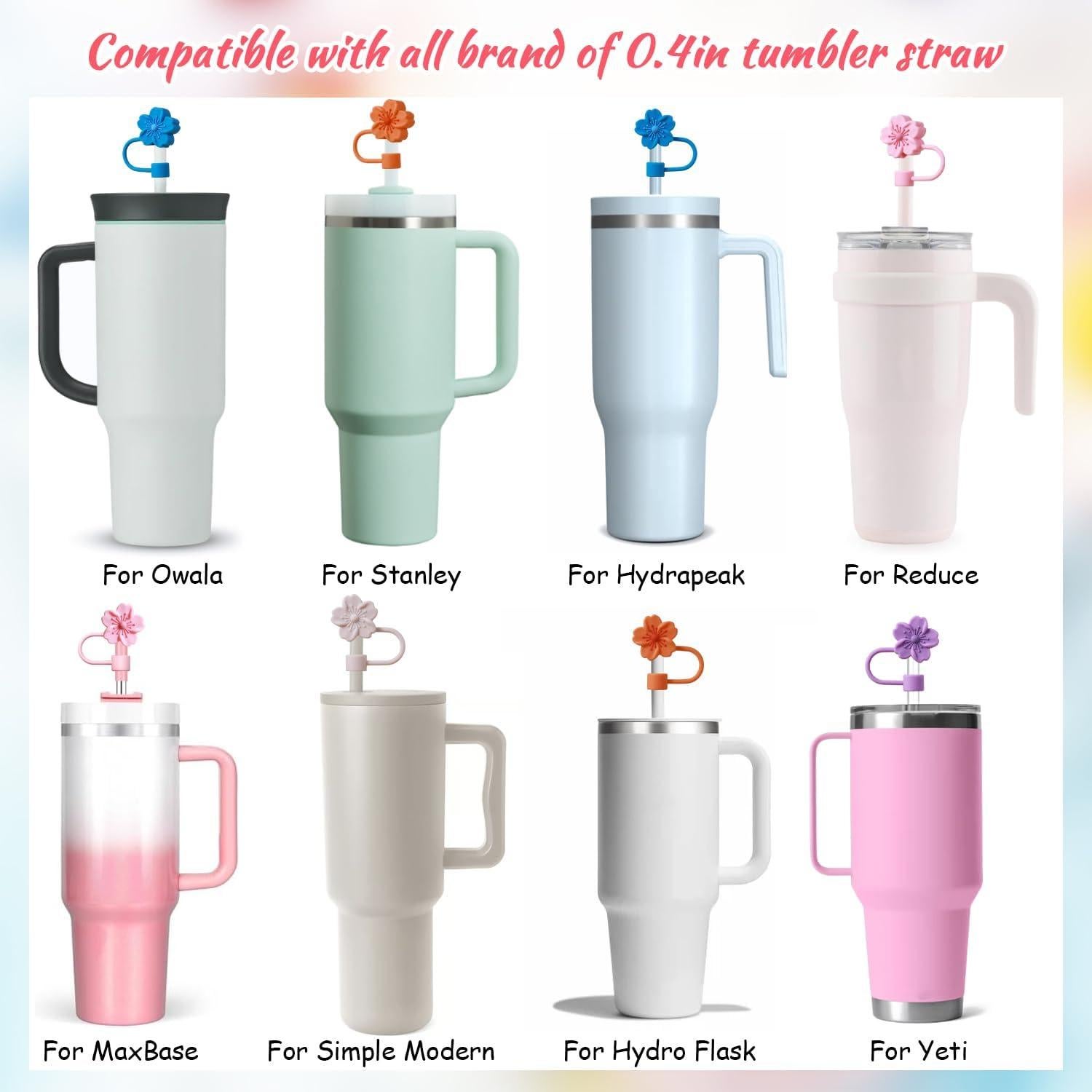 Tapa de Paja GLAMFIELDS para Taza Stanley 30-40 oz, Silicona