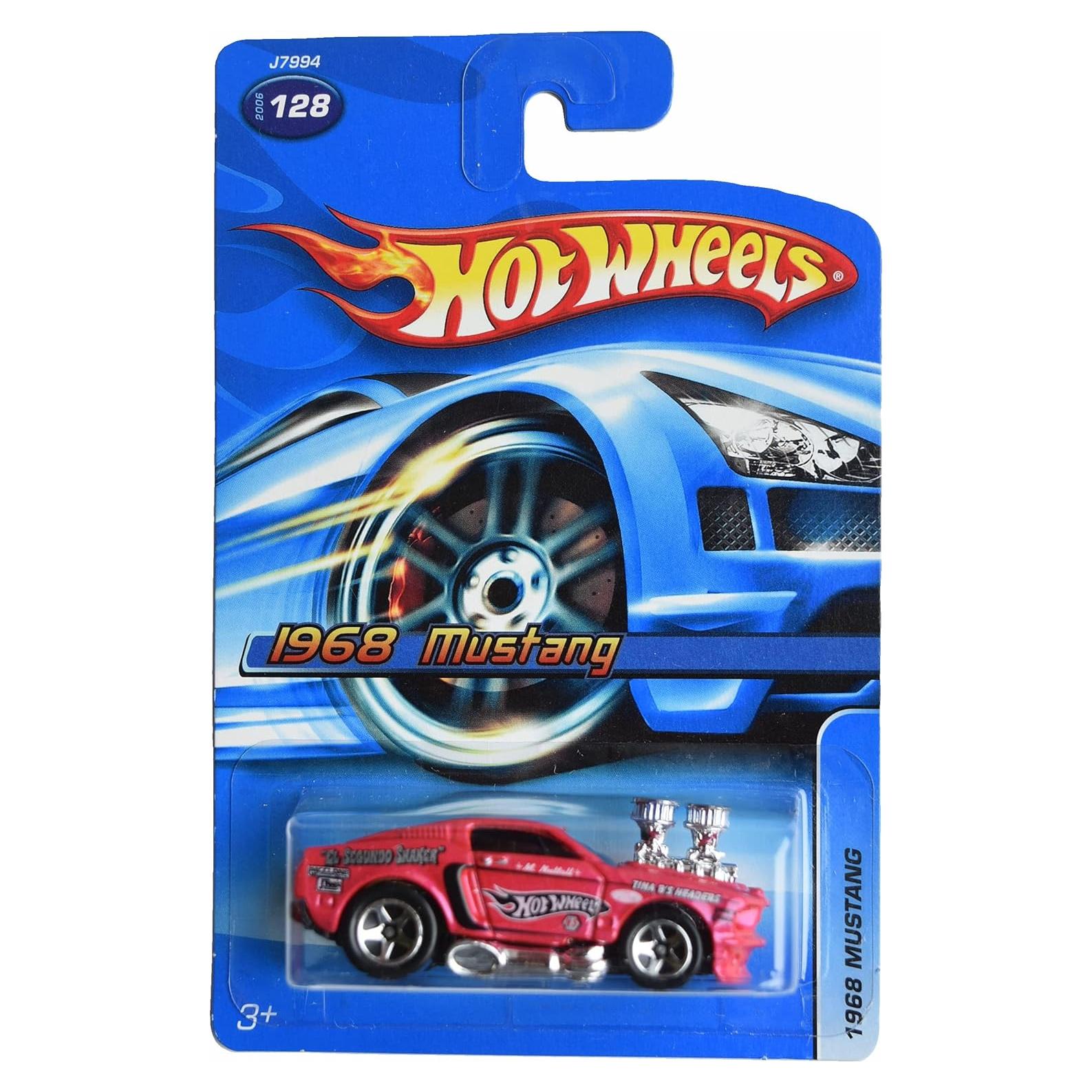 Hot Wheels Ford Mustang 1968 Rosa 1:64 Auto Metal 3+