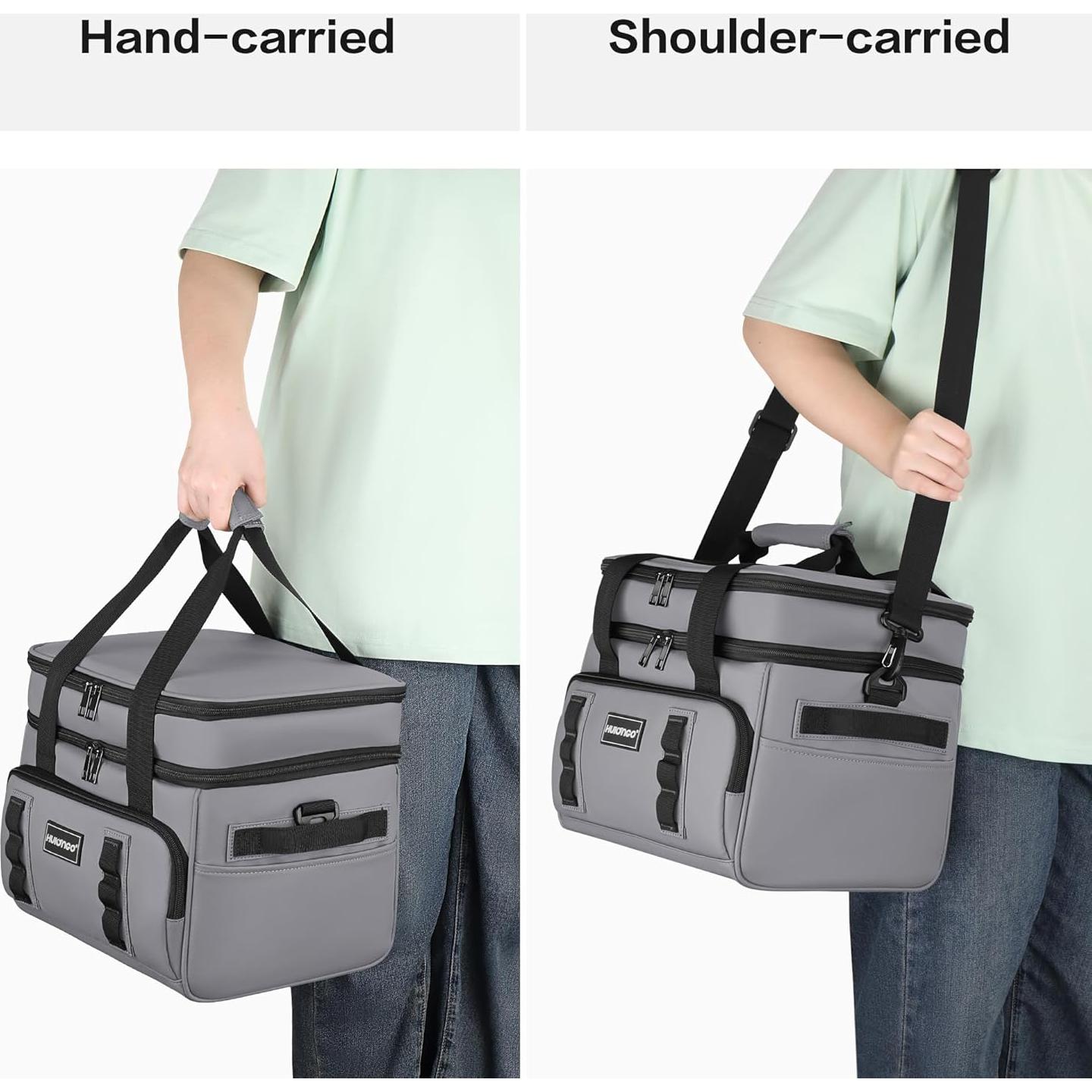 Bolsa Térmica Aislada Hulongo 20L Portátil Gris para Picnic