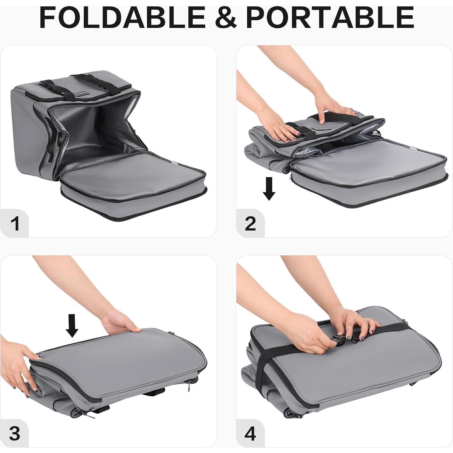 Bolsa Térmica Aislada Hulongo 20L Portátil Gris para Picnic