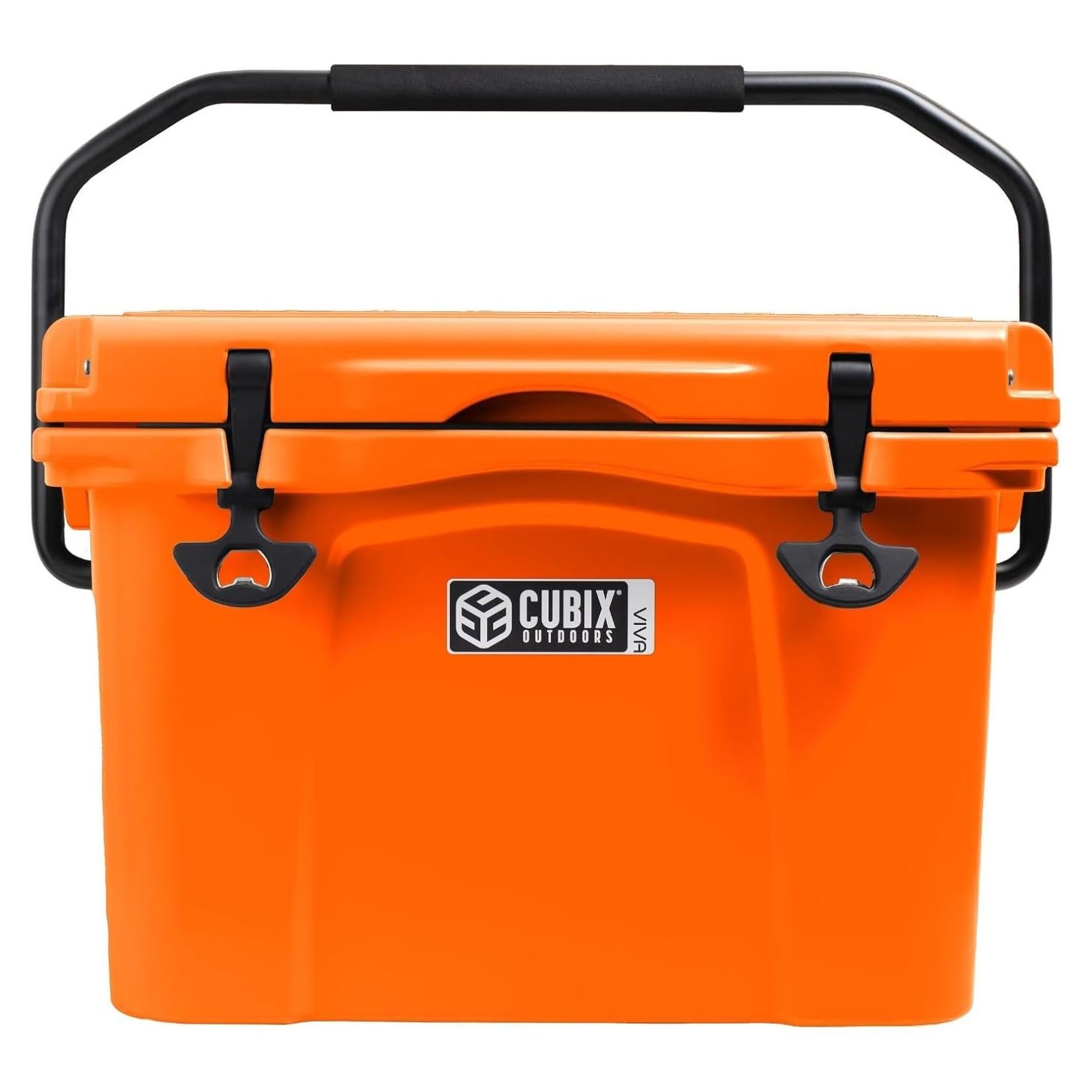 Enfriador Portátil Cubix Outdoors Viva 25QT Naranja Aislado 5 Días