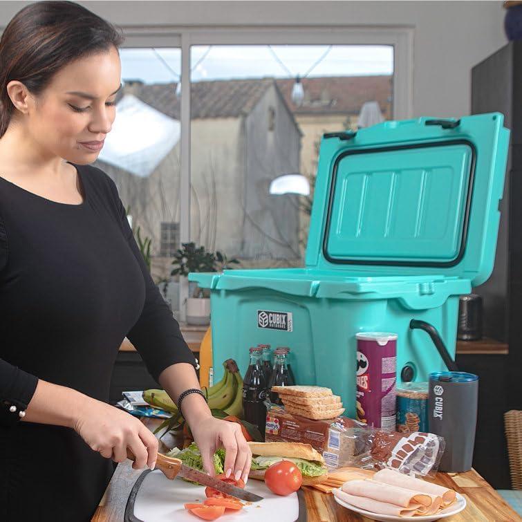 Enfriador Portátil Cubix Outdoors Viva 25QT Naranja Aislado 5 Días