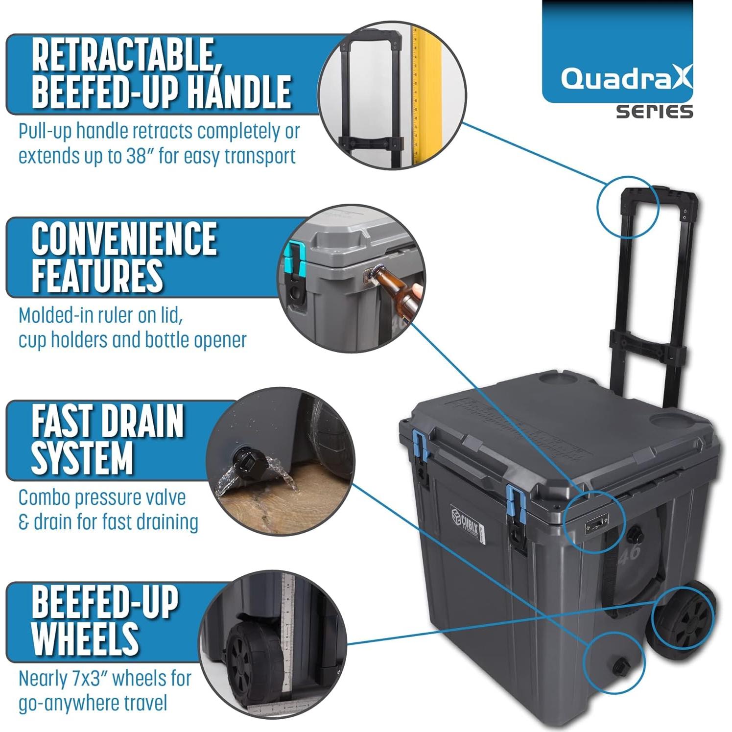 Enfriador Portátil QuadraX 46QT Cubix Outdoors Camo Cazador