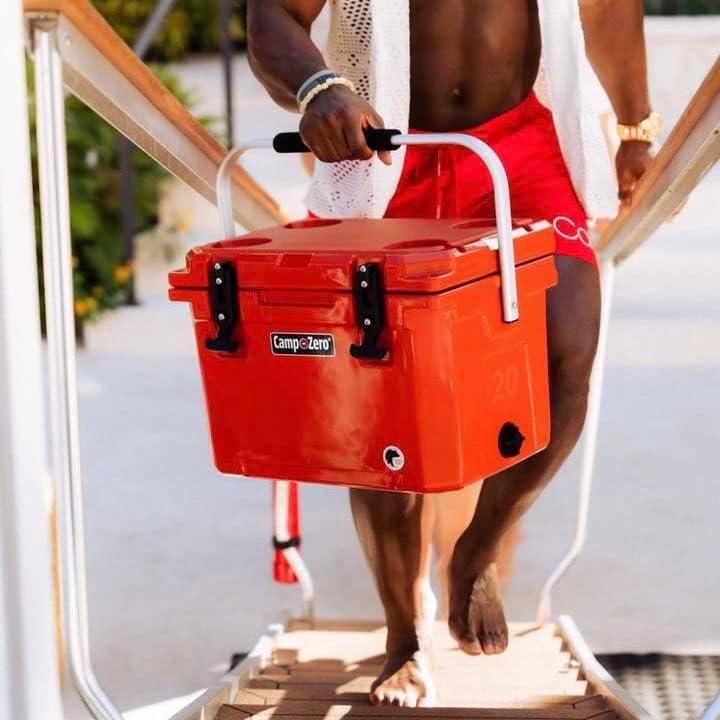 Enfriador Duro CAMP-ZERO 20L Azul con Portavasos Integrados