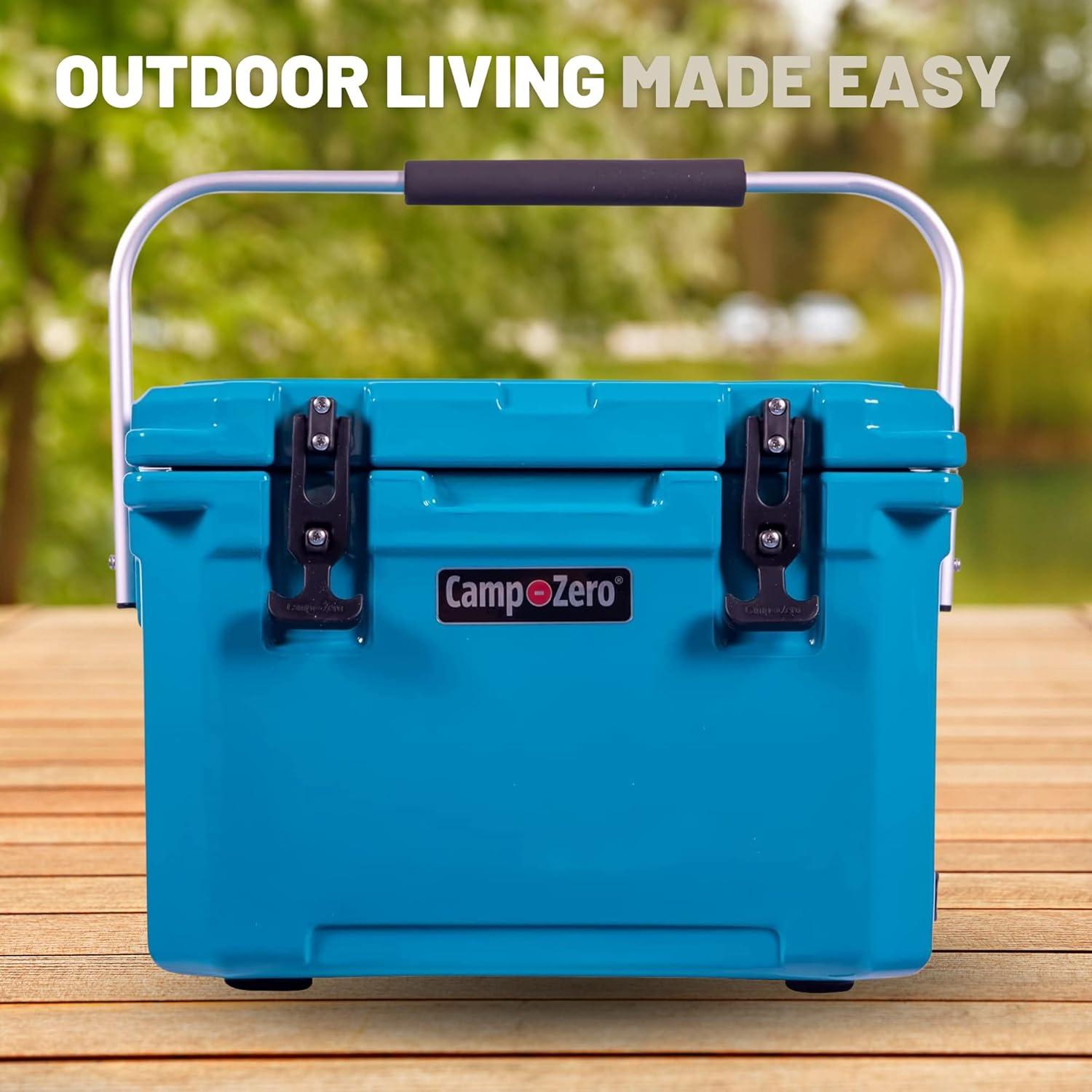 Enfriador Duro CAMP-ZERO 20L Azul con Portavasos Integrados