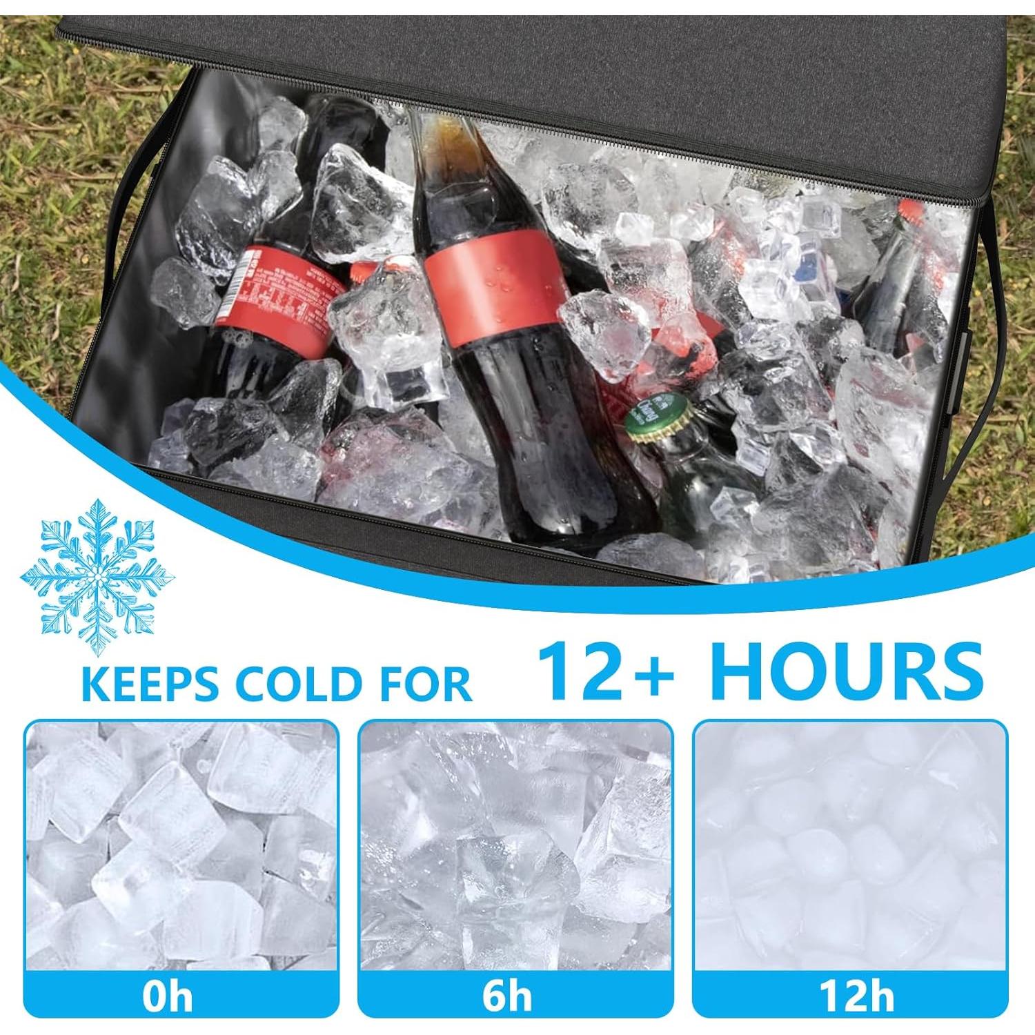 Enfriador Rodante Doerpuz 29L Aislado Plegable Negro