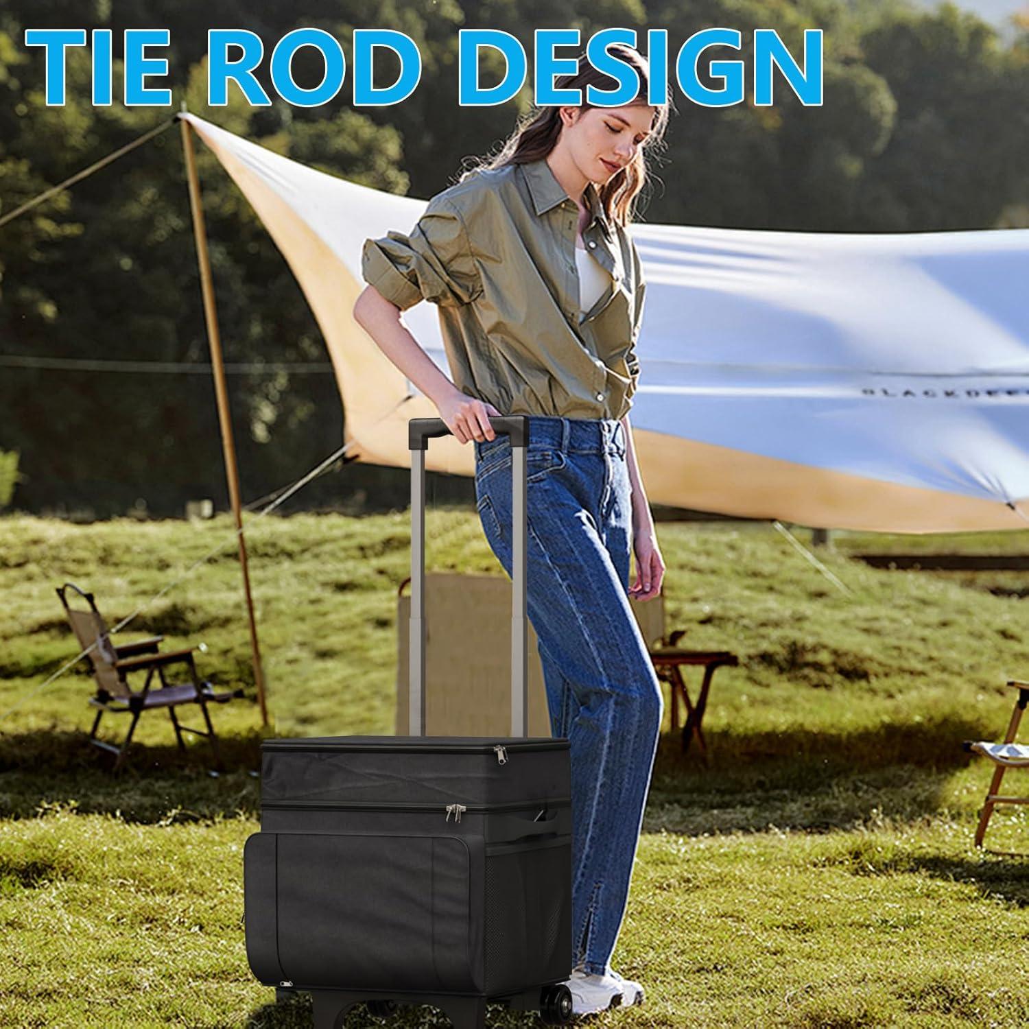 Enfriador Rodante Doerpuz 29L Aislado Plegable Negro