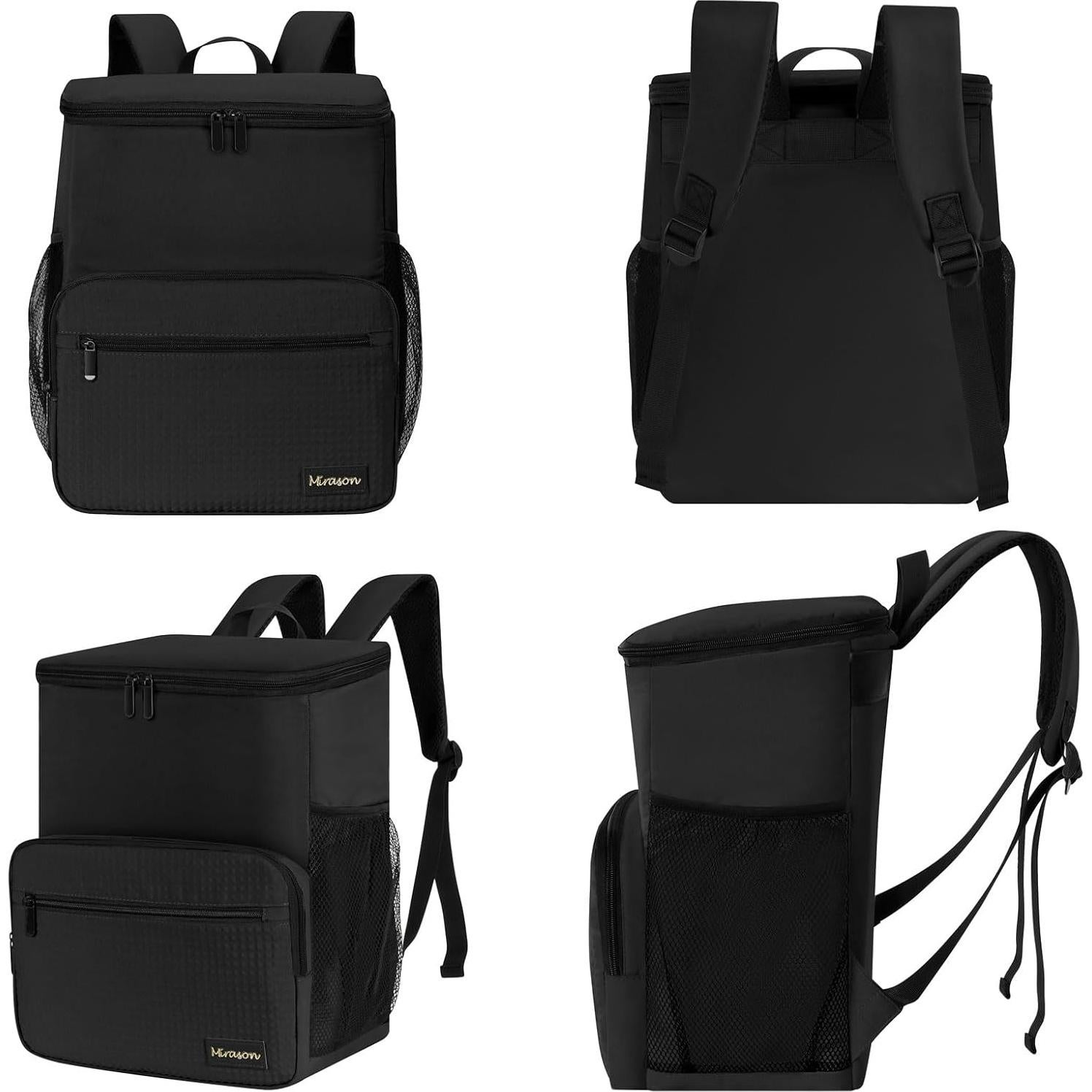 Mochila Cooler Aislada MIRASON 21.9L Negra a Prueba de Fugas