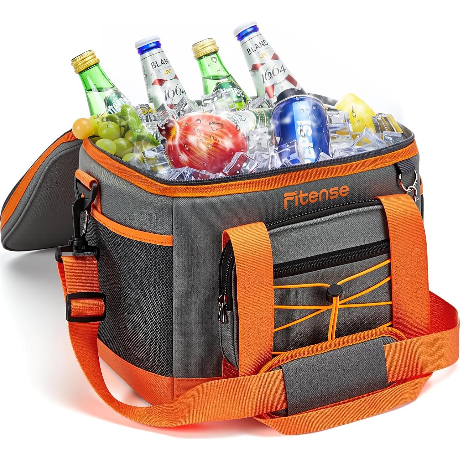 Soft Cooler Bag Insulated 20L/33L, 27/50 Cans Collapsible Camping Coolers 4-Layer Leakproof Portable Ice Chests for Beach, Travel, Picnic, Grocery, Kayaking