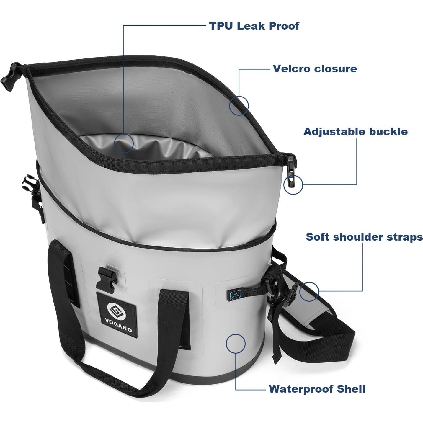 Bolsa Térmica Aislada Vogano 40 Latas Impermeable 30L