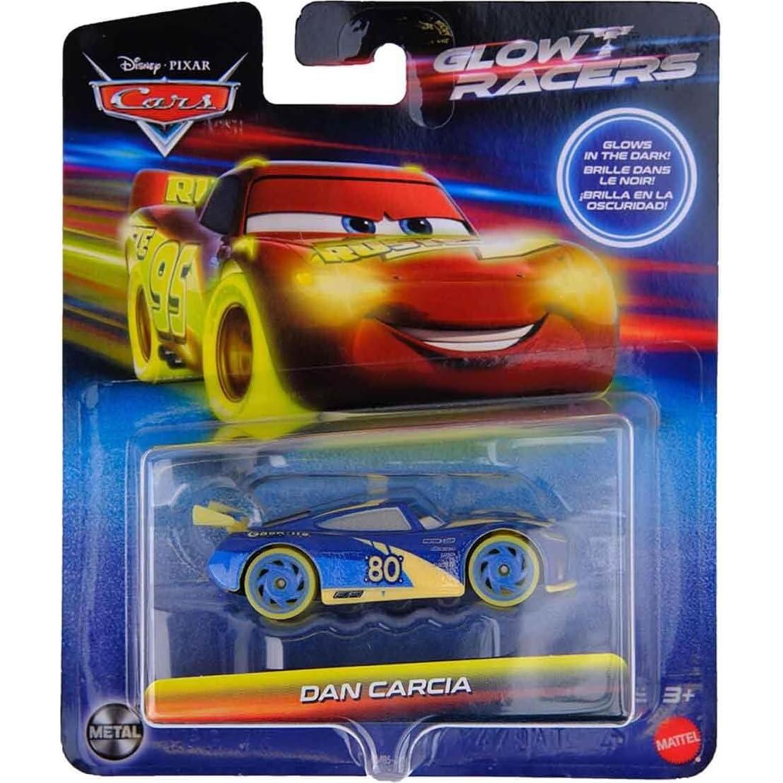 Disney Cars Glow Racers Dan Carcia Vehículo Metal 1:55