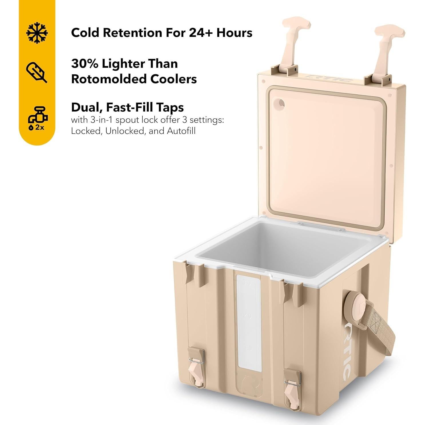 Enfriador de Agua RTIC Halftime 11.36L 2 Grifos Portátil