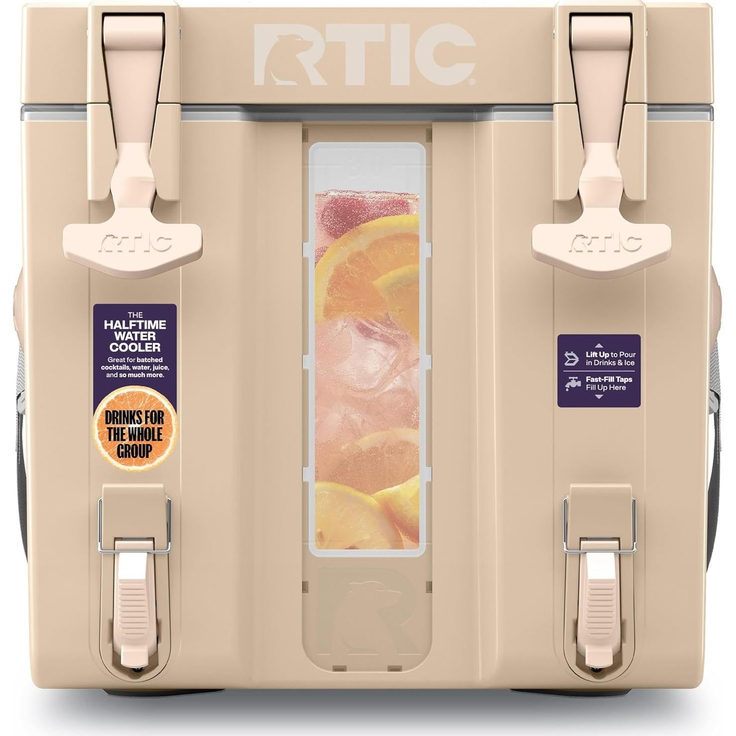 Enfriador de Agua RTIC Halftime 11.36L 2 Grifos Portátil