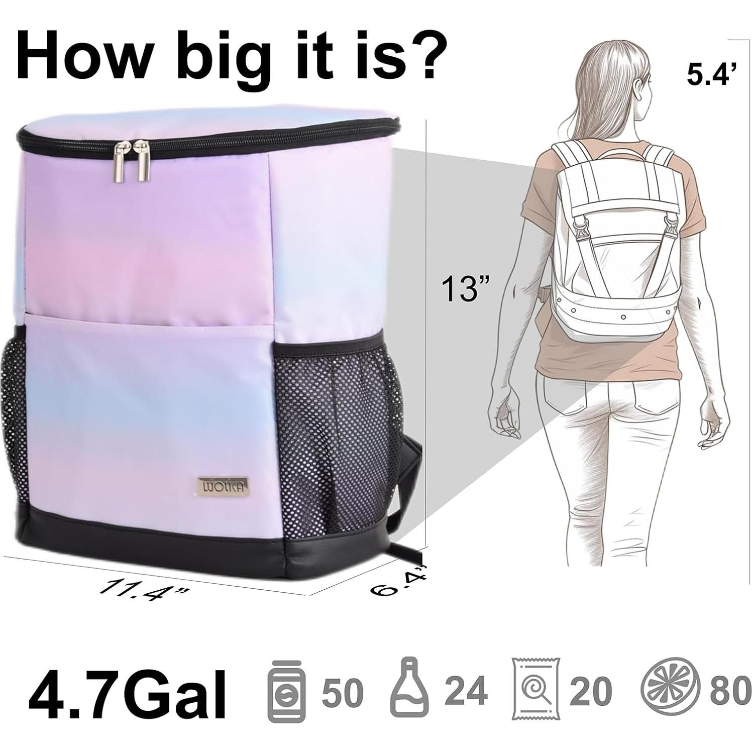 Mochila Cooler Wolka 30 L, Aislada y Impermeable para Viajes