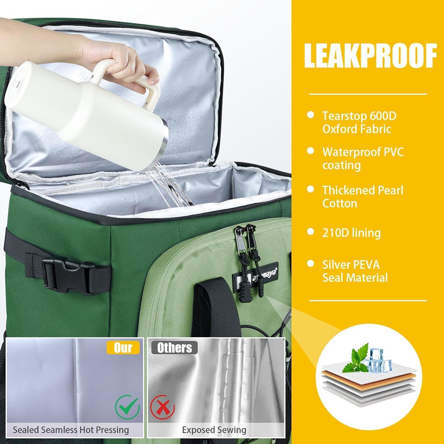 Mochila Enfriadora AYAMAYA 30L Impermeable a Prueba de Fugas