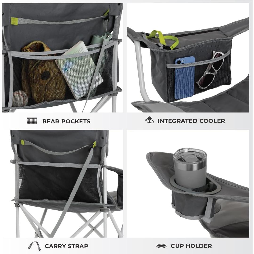 Silla Plegable CORE con Enfriador y Portavasos - 2 Paquete